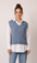 Women V-Neck Cable Knit Vest