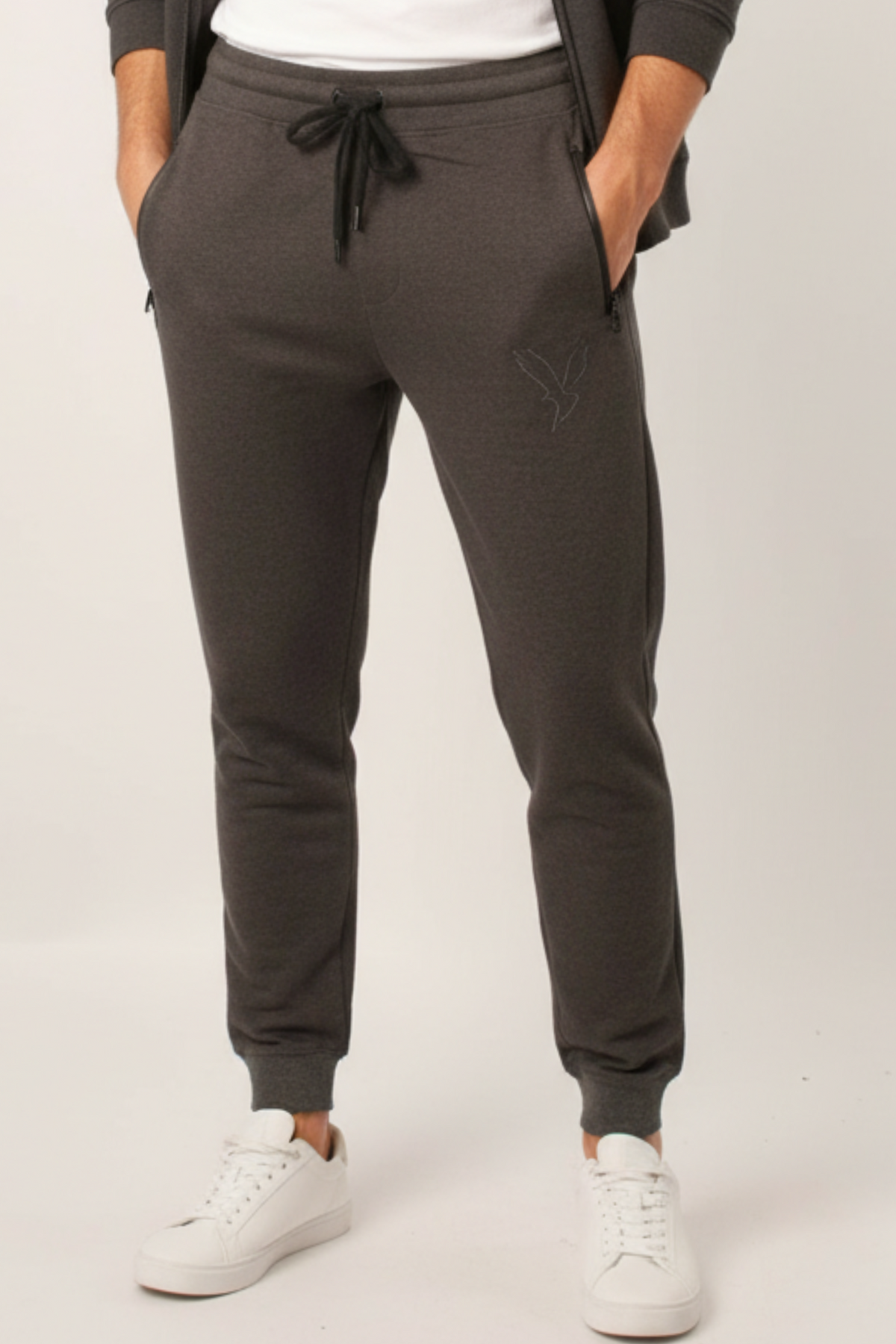 Men Side Zipped Pockets Sweatpants - AE
