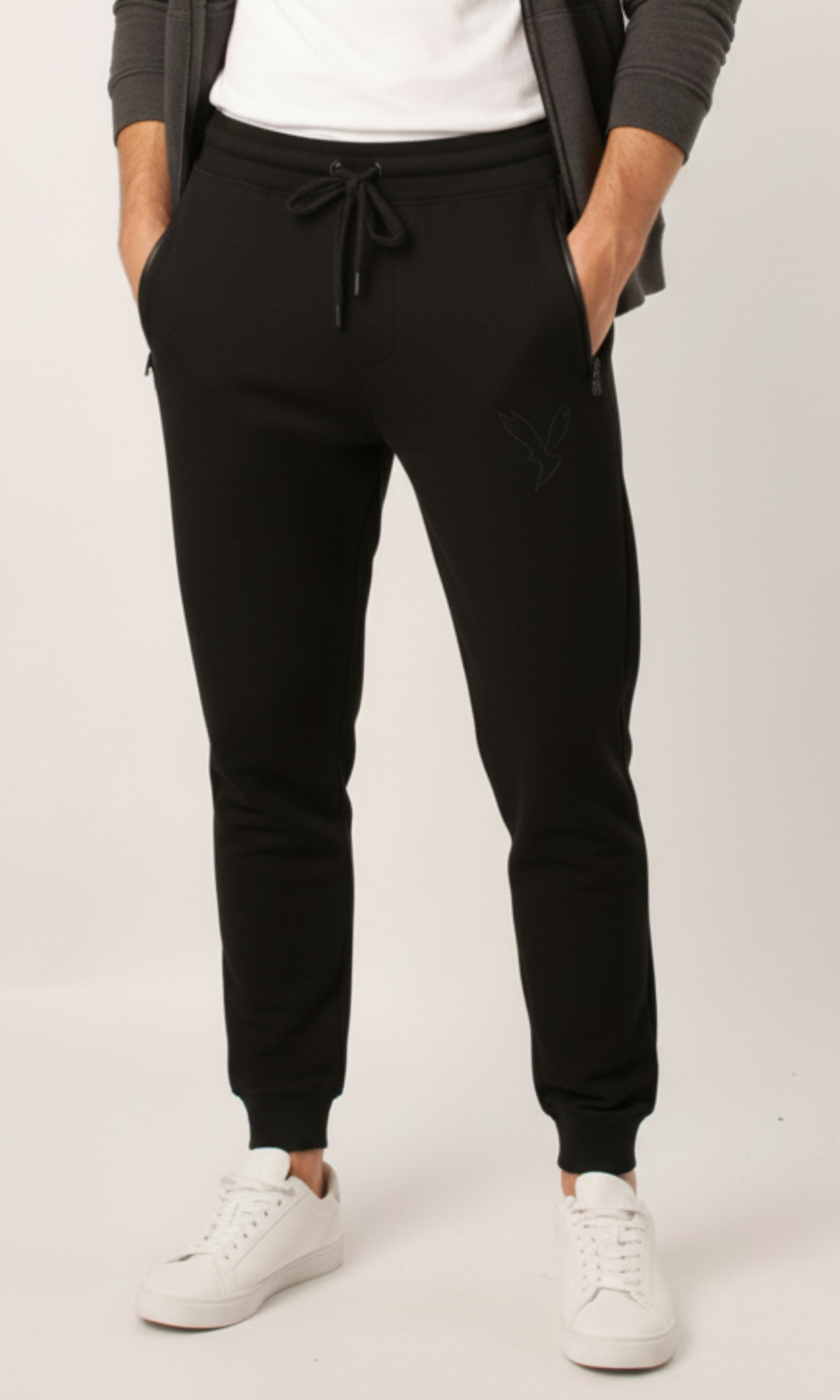 Men Side Zipped Pockets Sweatpants - AE