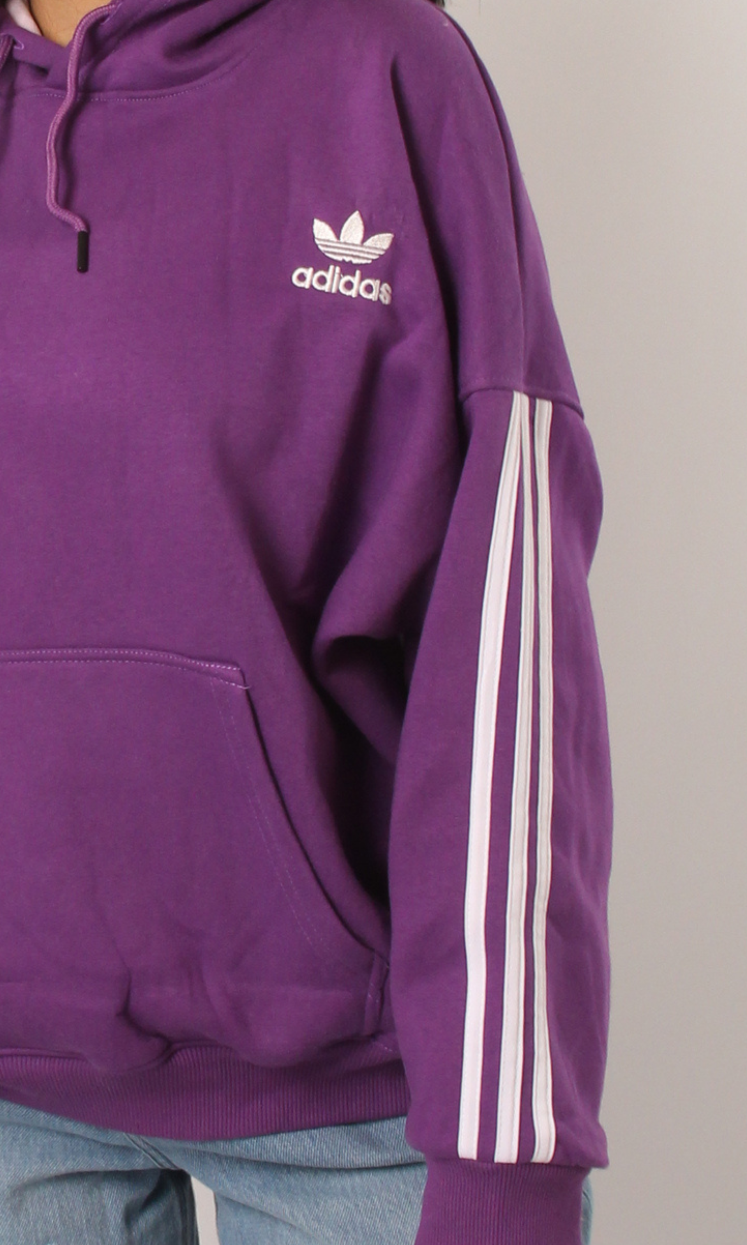 Women 3-Stripes Hoodie Kangaroo Pocket