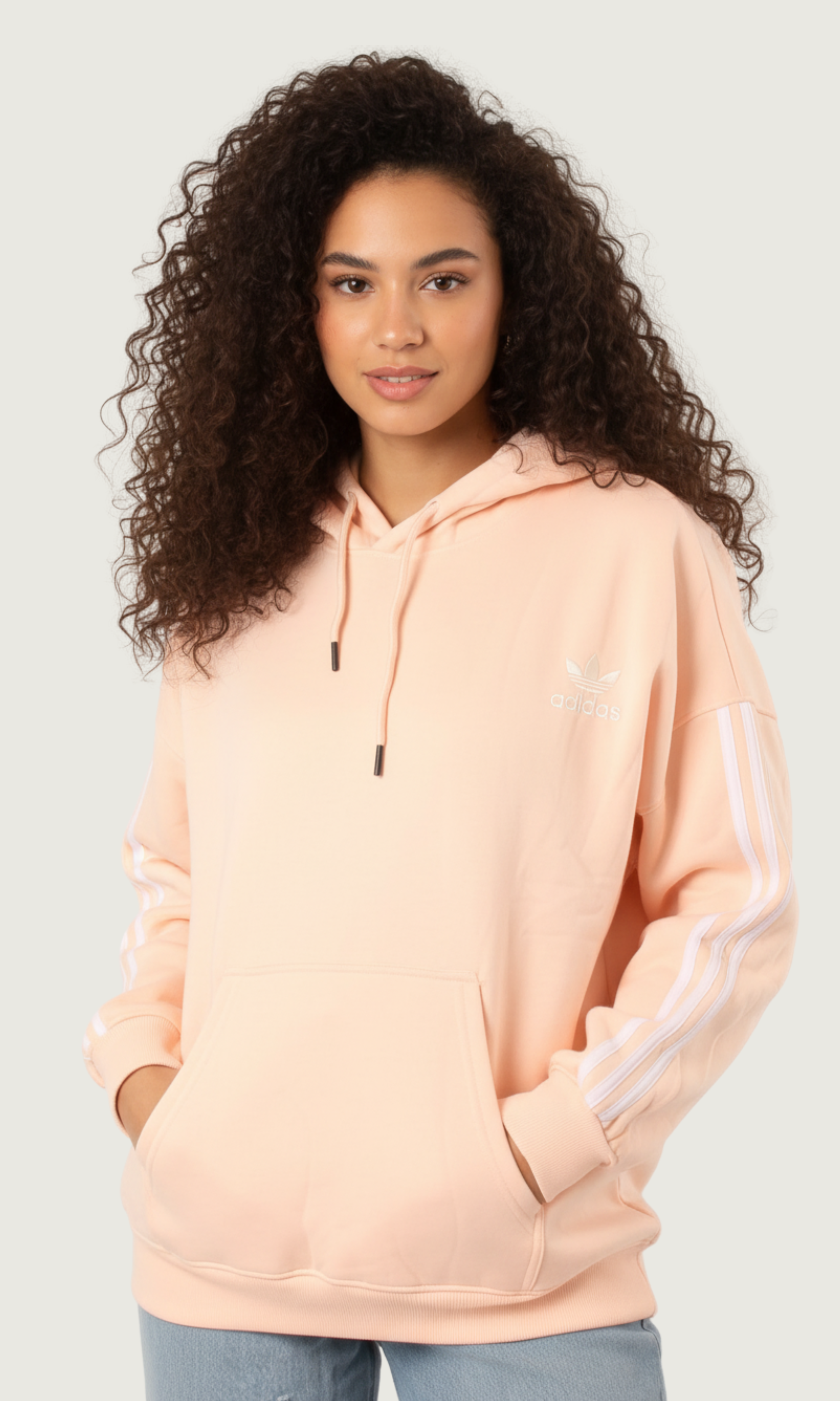 Women 3-Stripes Hoodie Kangaroo Pocket