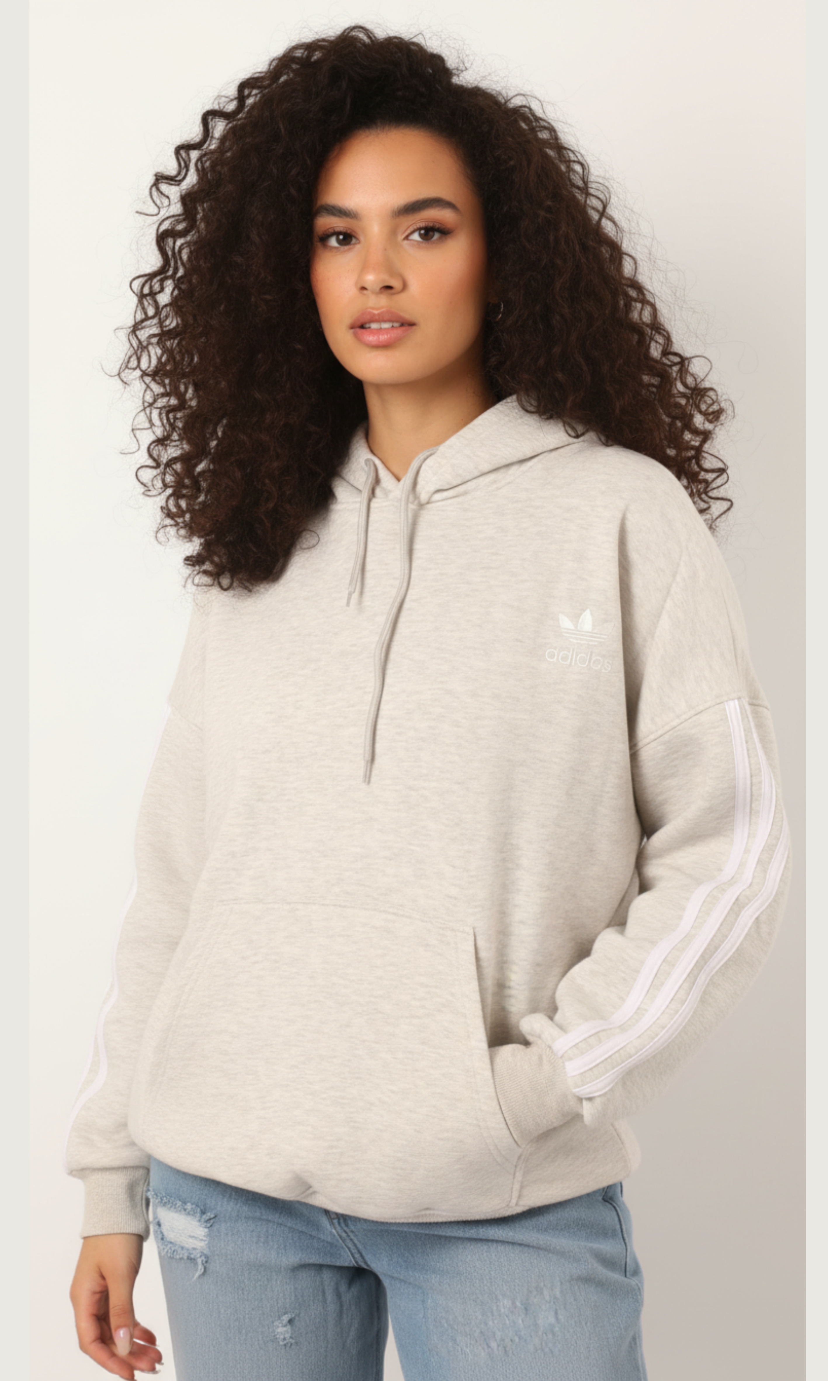 Women 3-Stripes Hoodie Kangaroo Pocket
