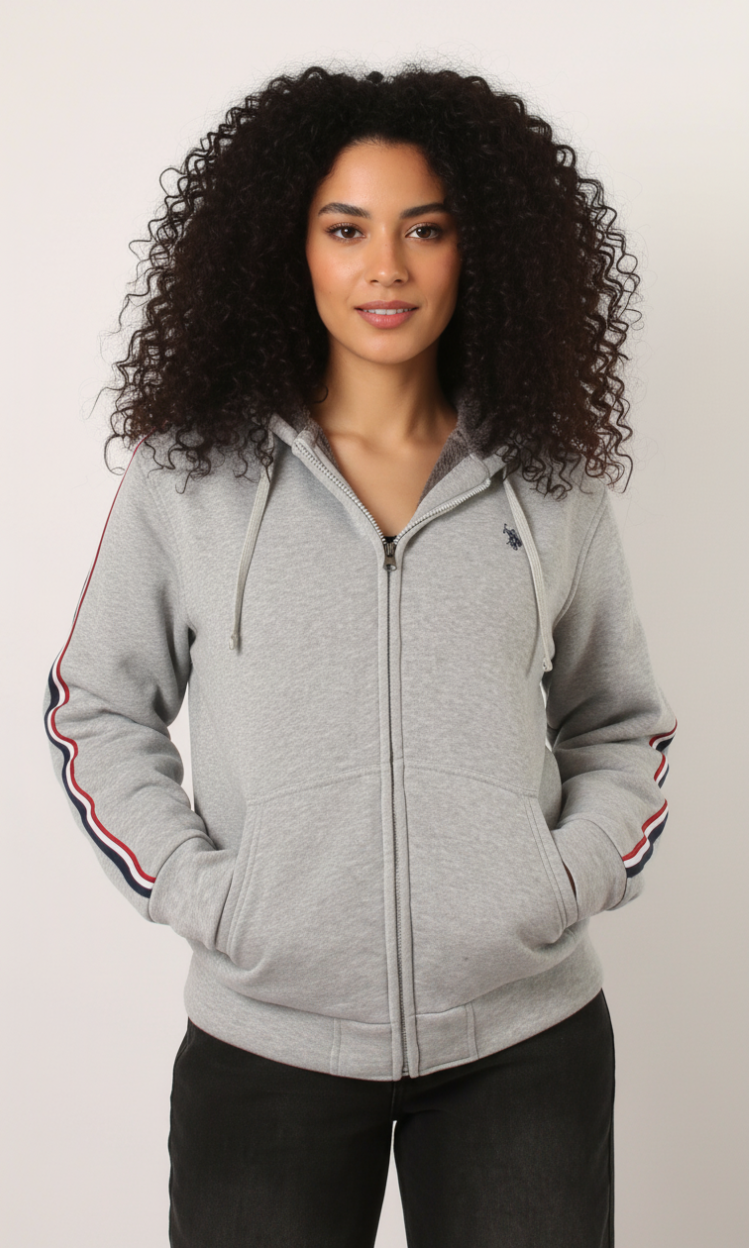 Women Full-Zip hoodie Stripes