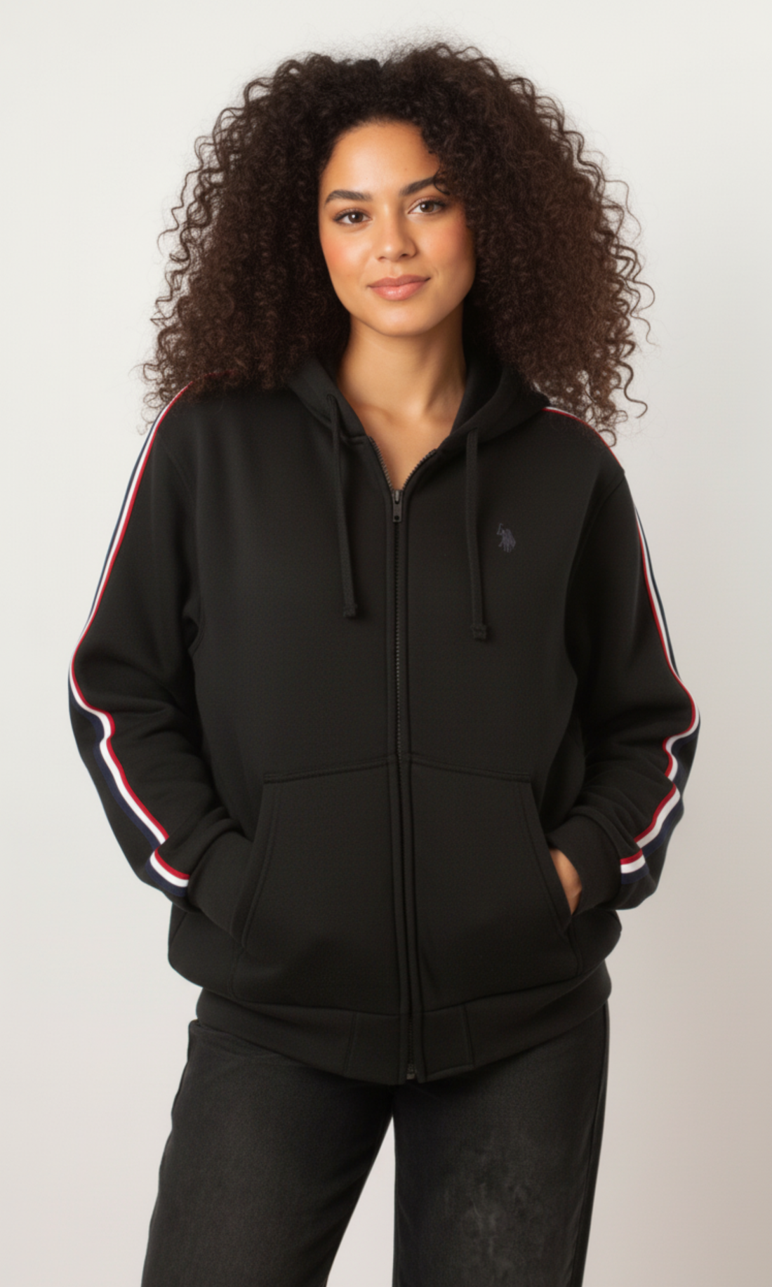 Women Full-Zip hoodie Stripes
