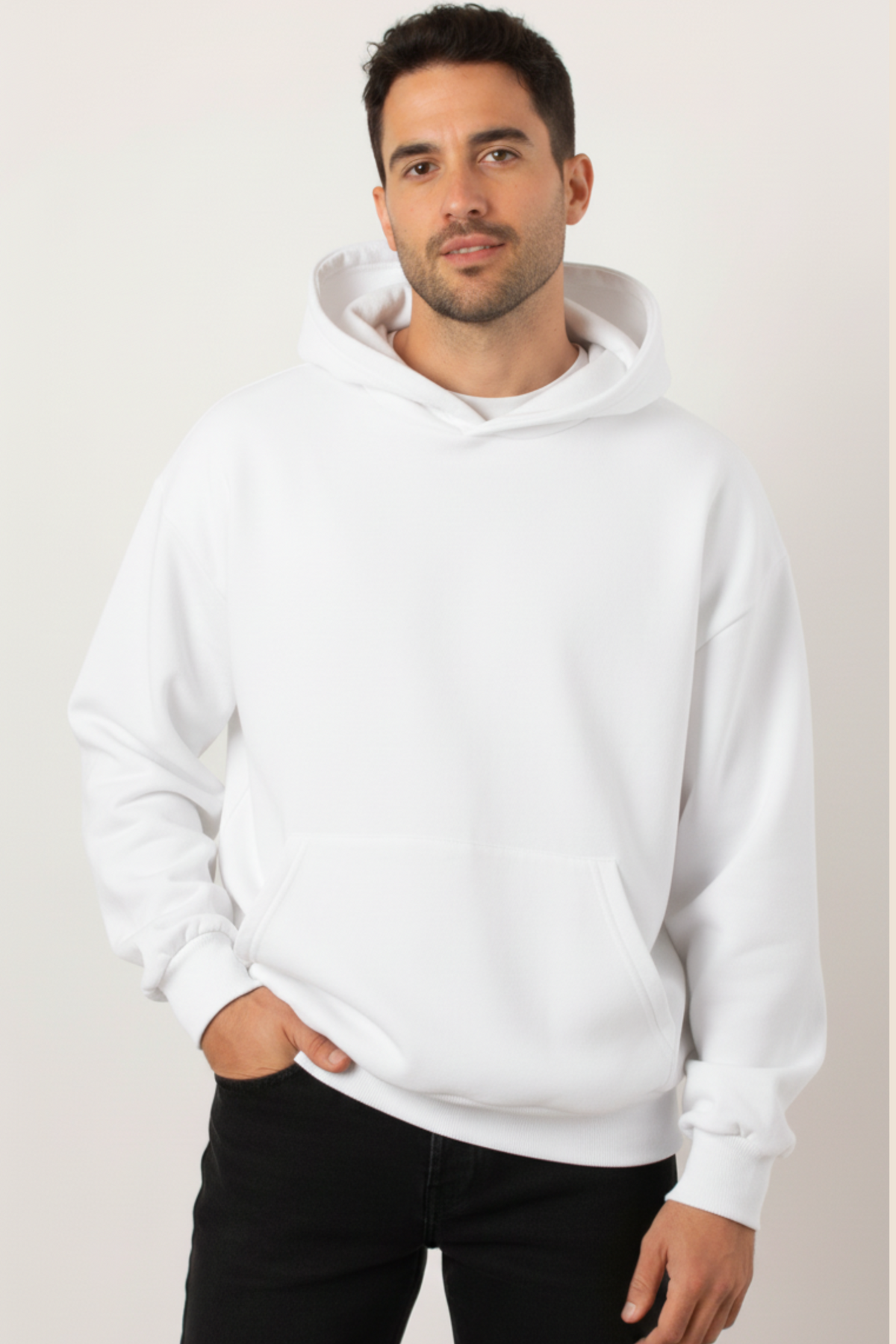 Men Basic Oversized Hoodie - Kangaroo Pocket