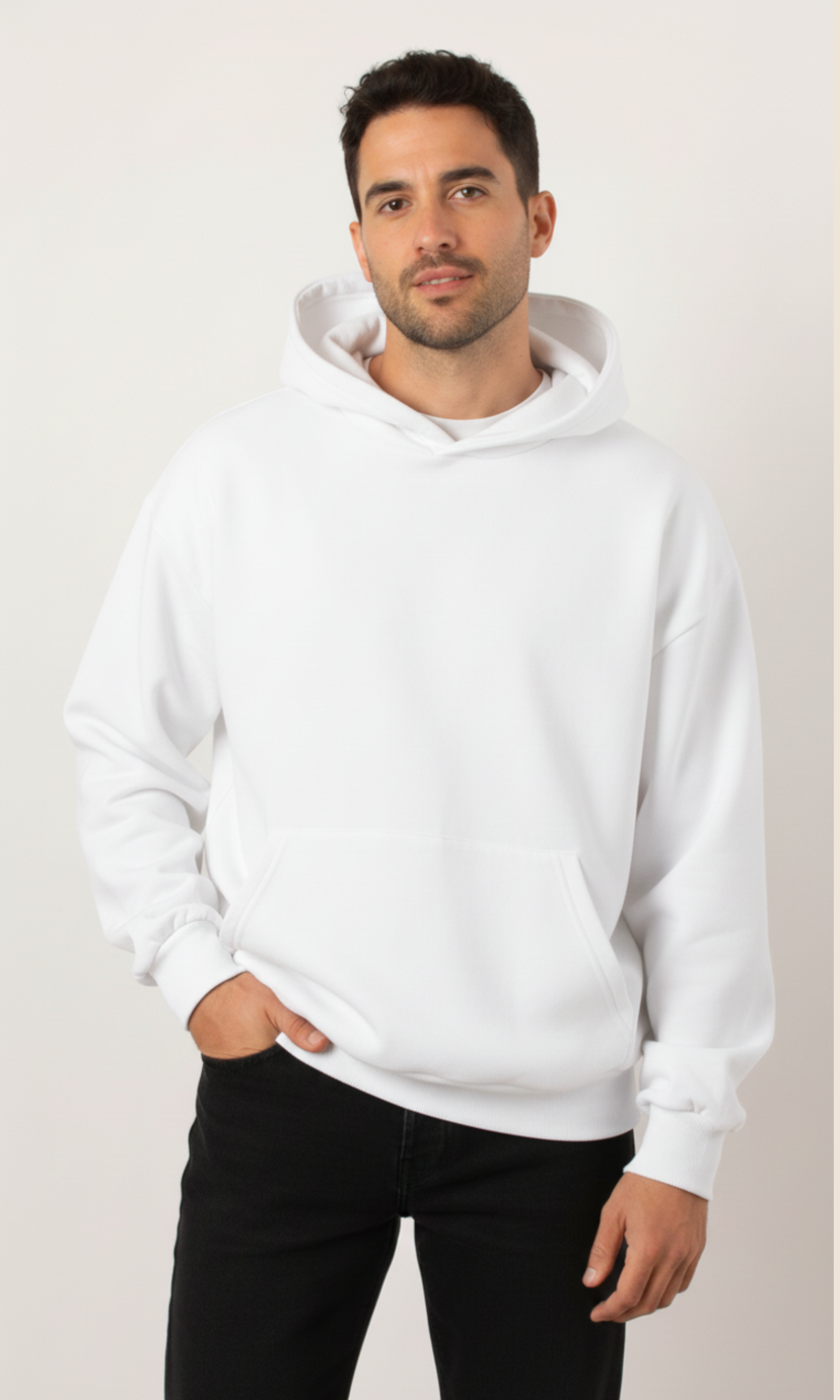 Men Basic Oversized Hoodie - Kangaroo Pocket