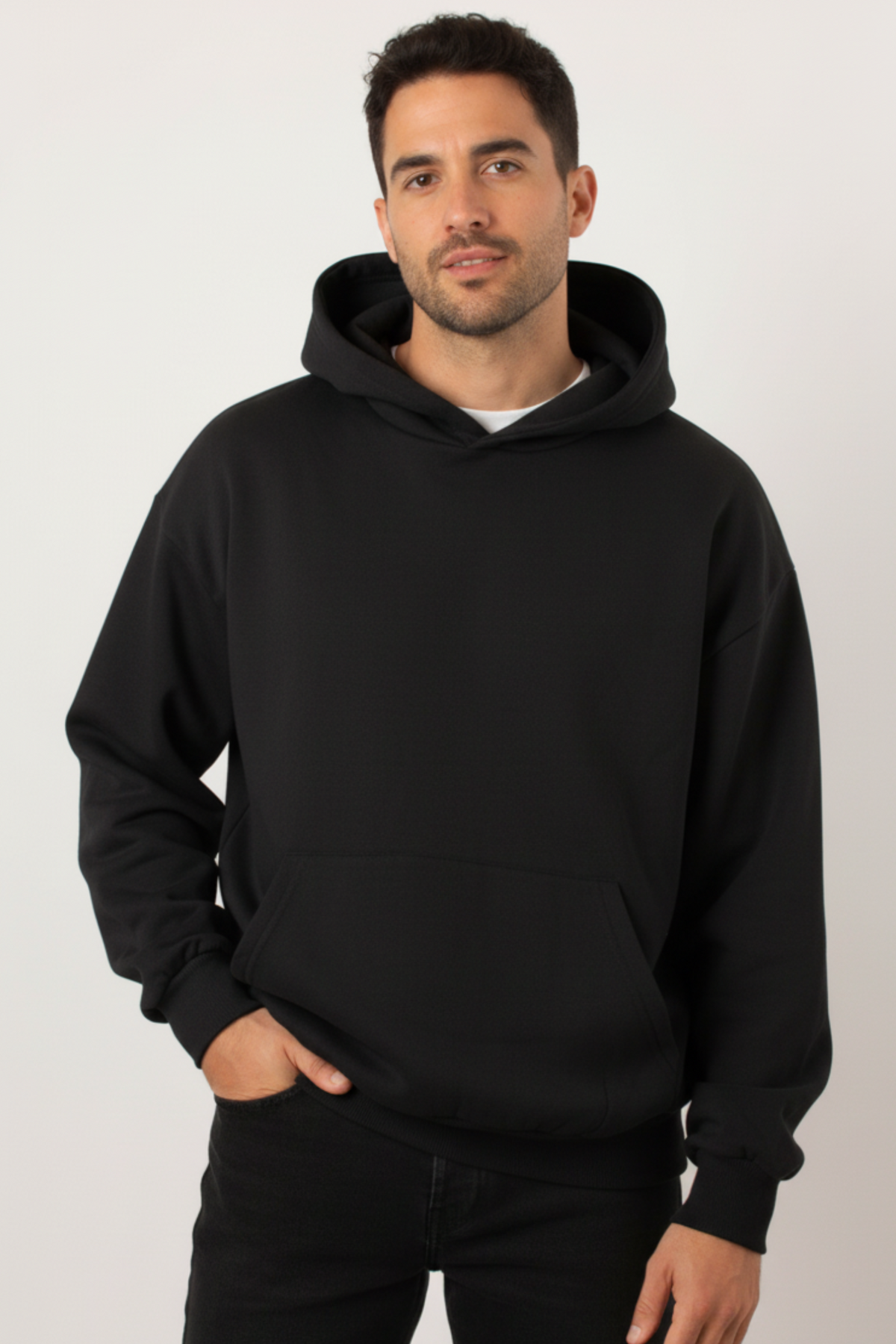 Men Basic Oversized Hoodie - Kangaroo Pocket