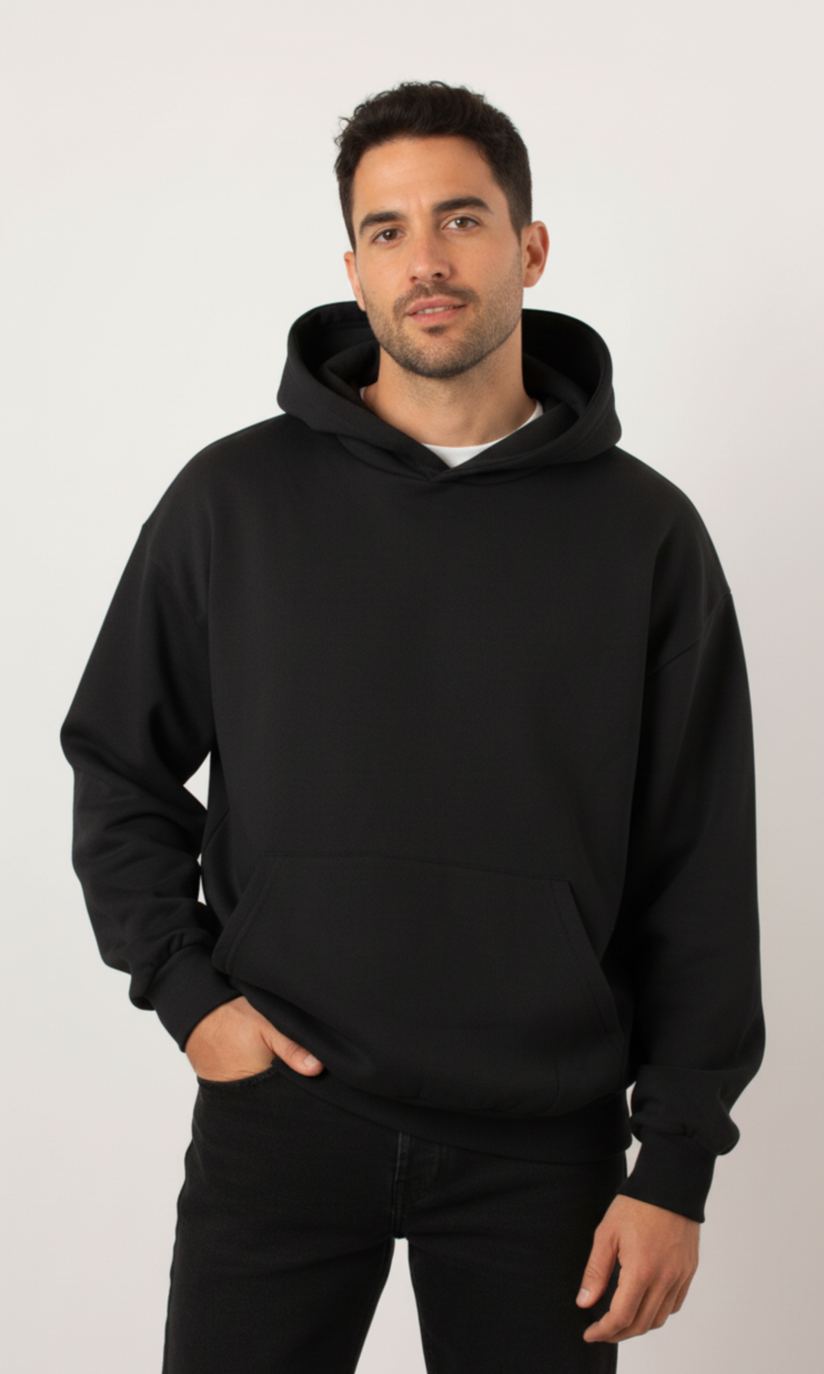 Men Basic Oversized Hoodie - Kangaroo Pocket