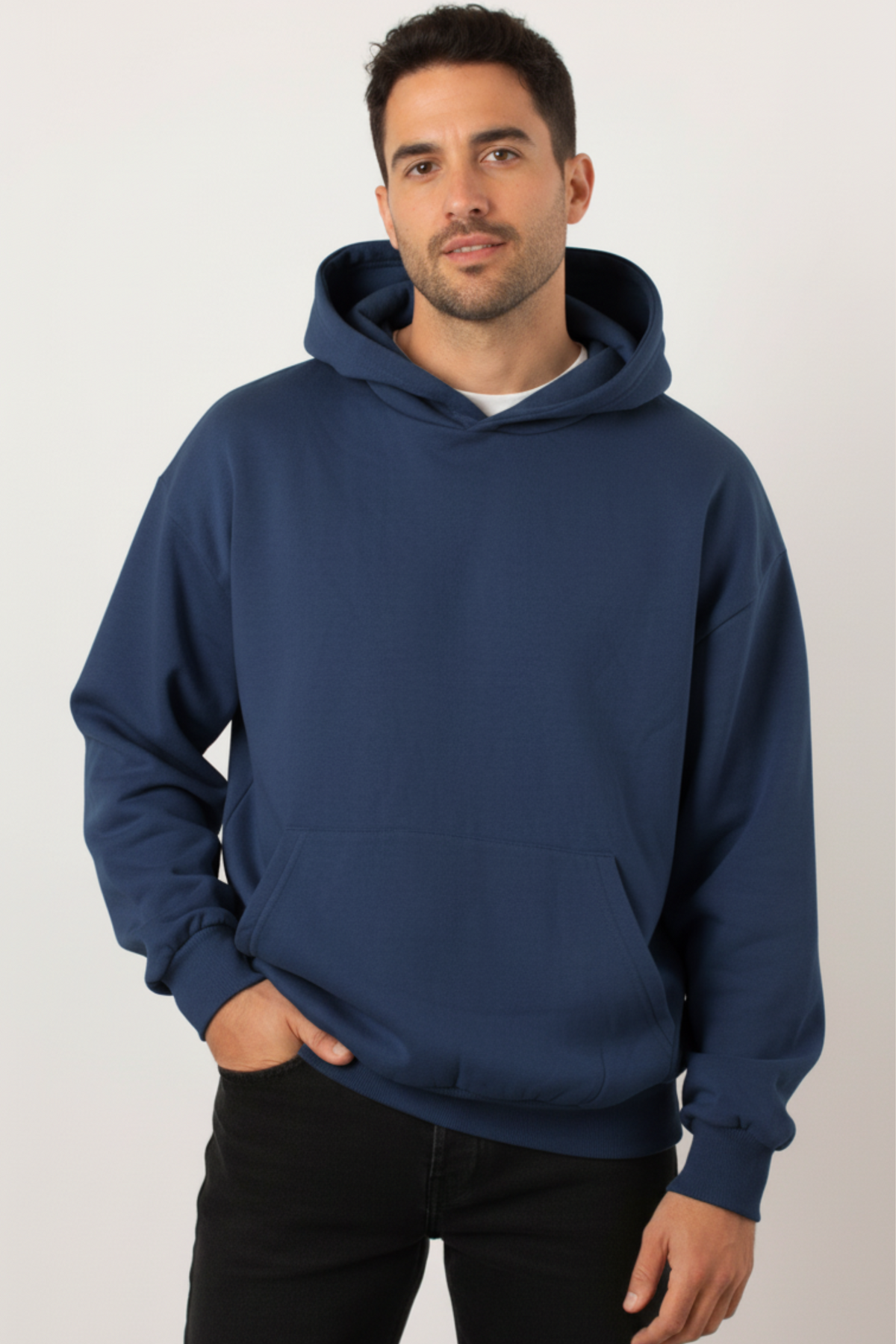 Men Basic Oversized Hoodie - Kangaroo Pocket