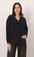 Women Crop V-Neck Velvet Basic Sweater
