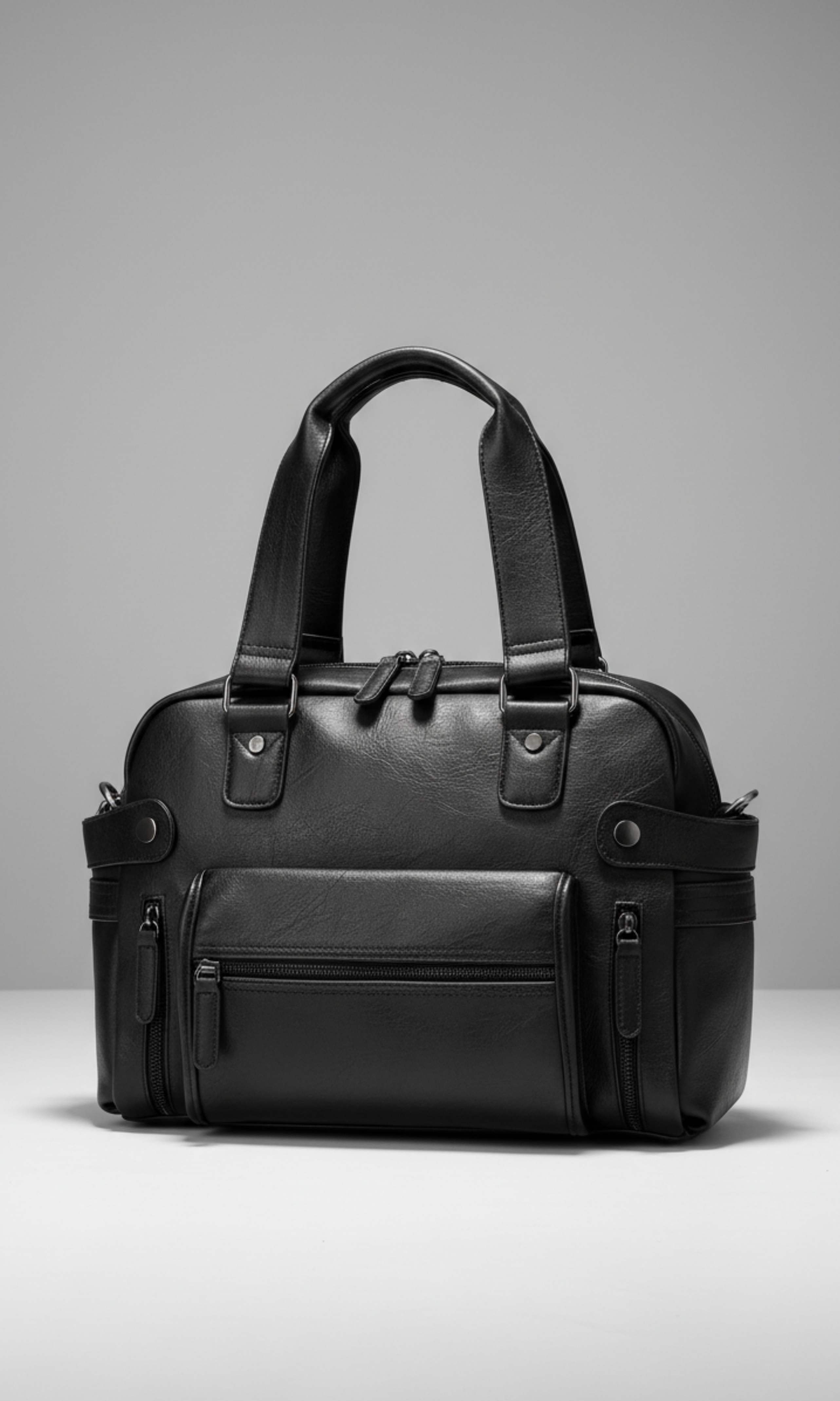 Leather Handbag (Black)