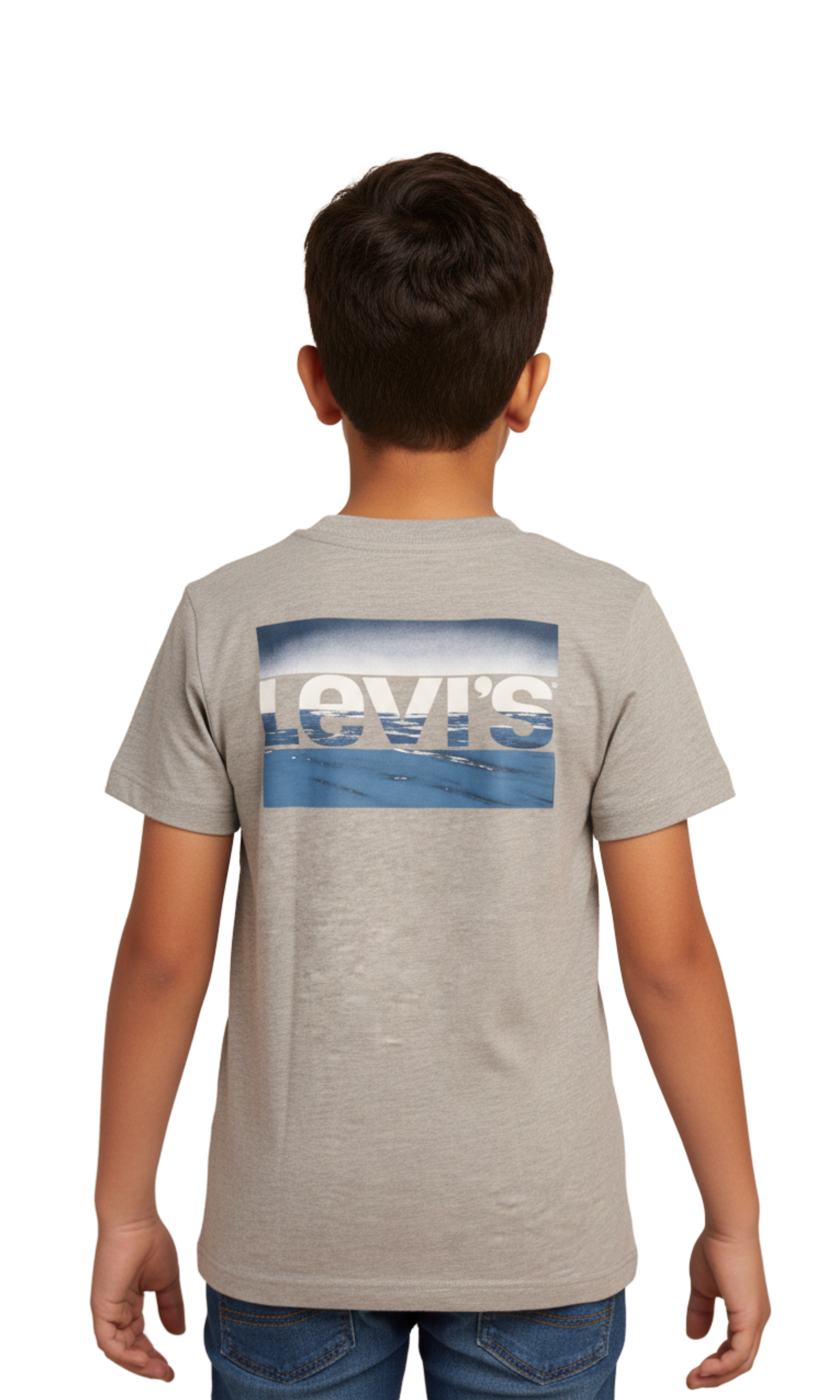 Kids Classic Crew Neck T-Shirt (Small Logo- Grey)