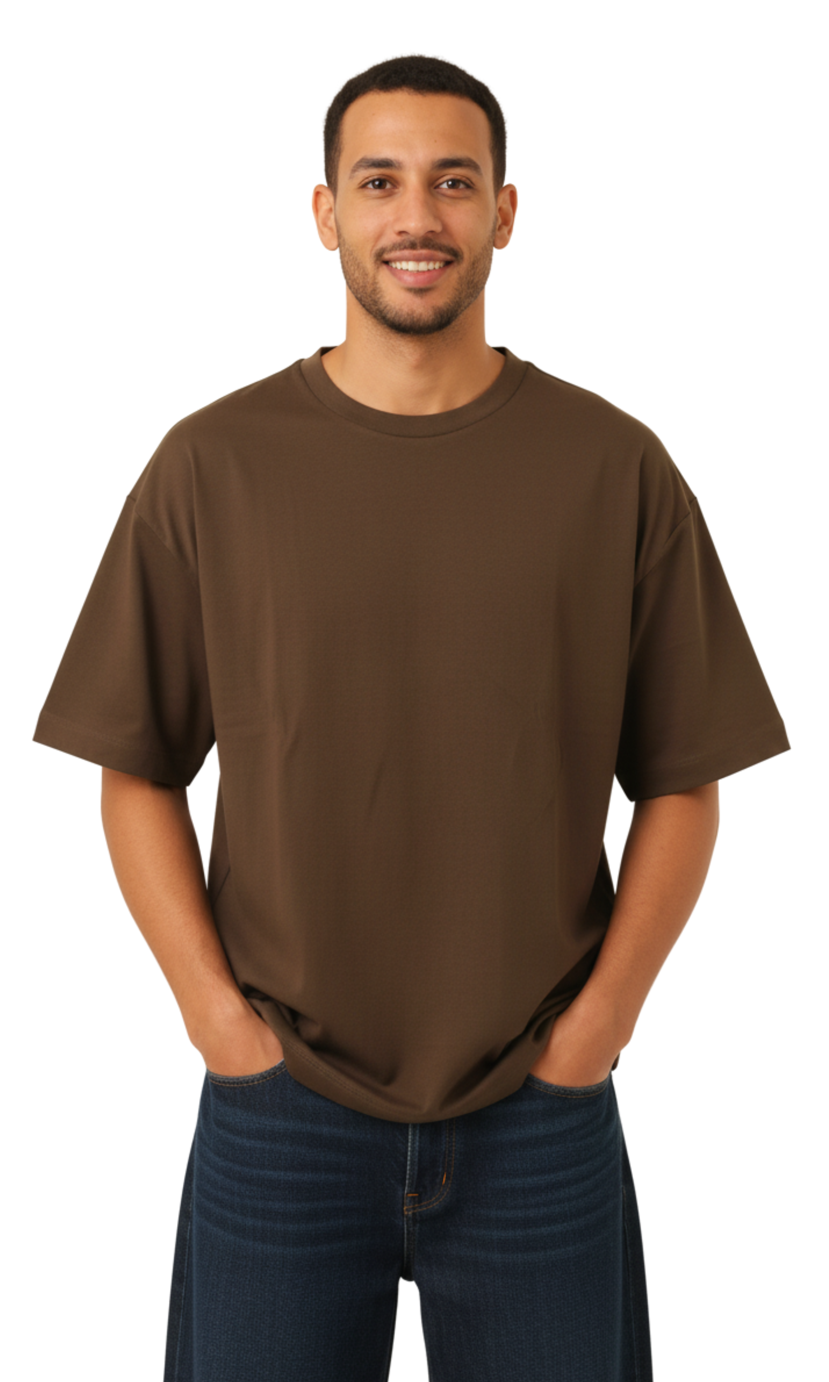 Men Loose Fit T-shirt Crew Neck