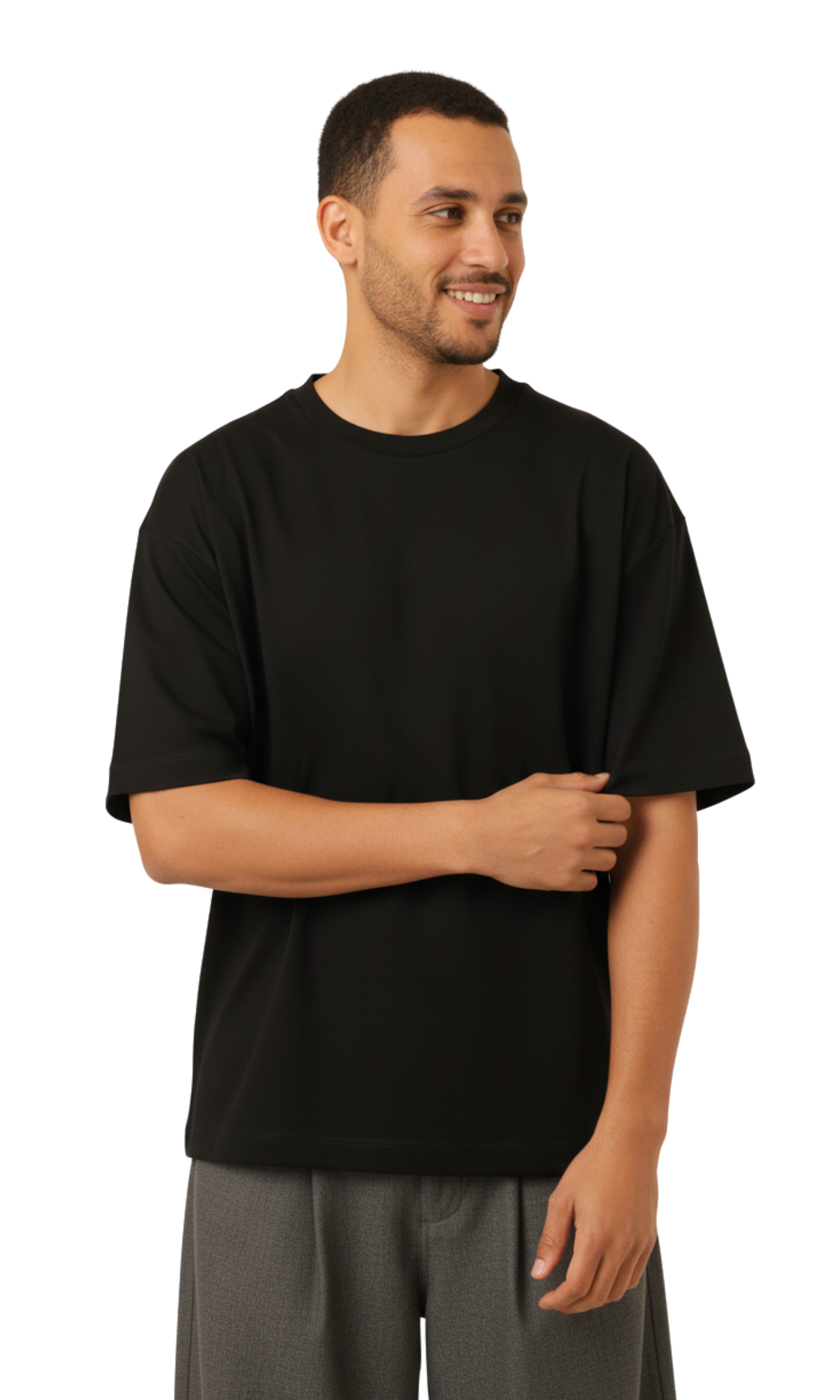 Men Loose Fit T-shirt Crew Neck