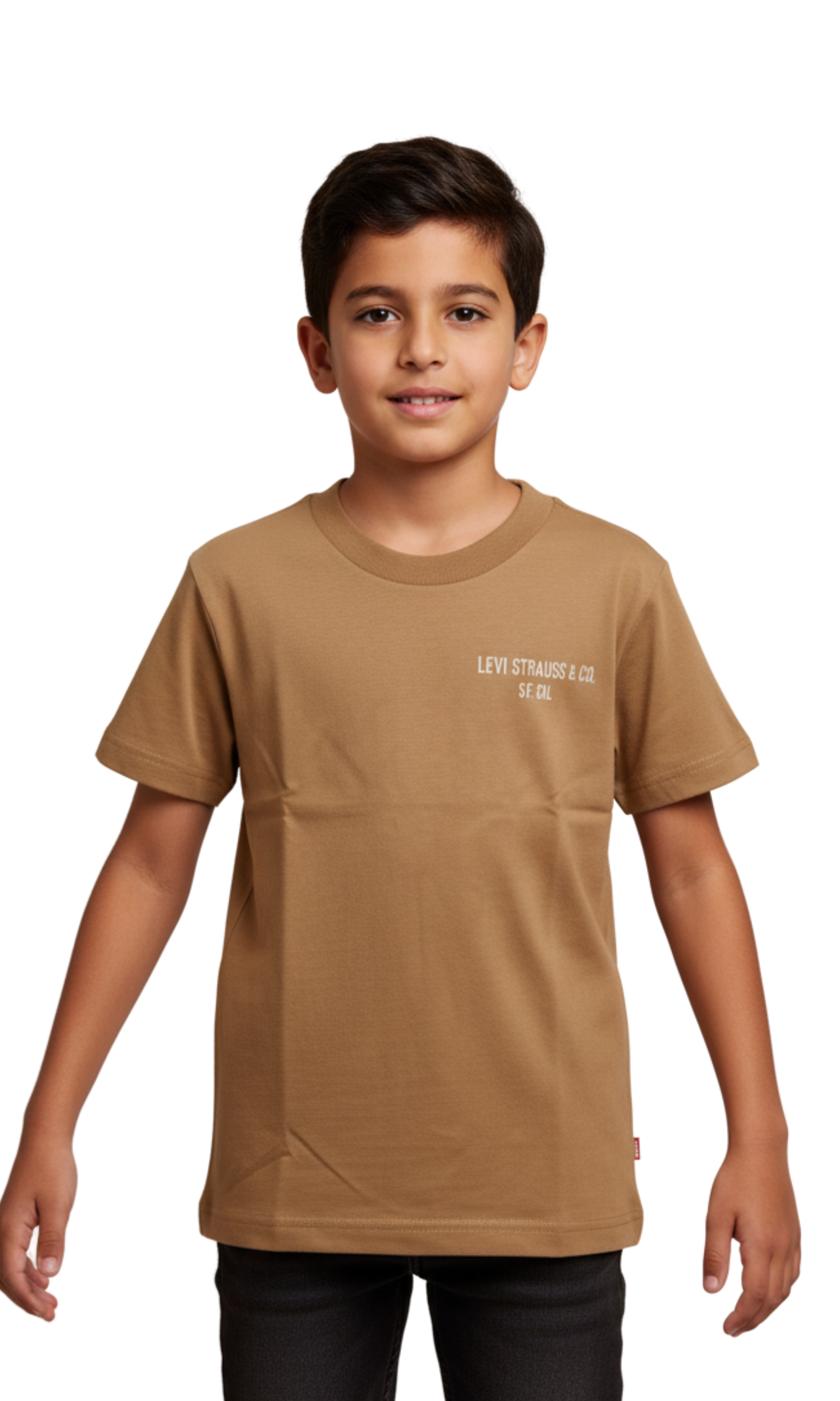 Kids Classic Crew Neck T-Shirt (Beige)