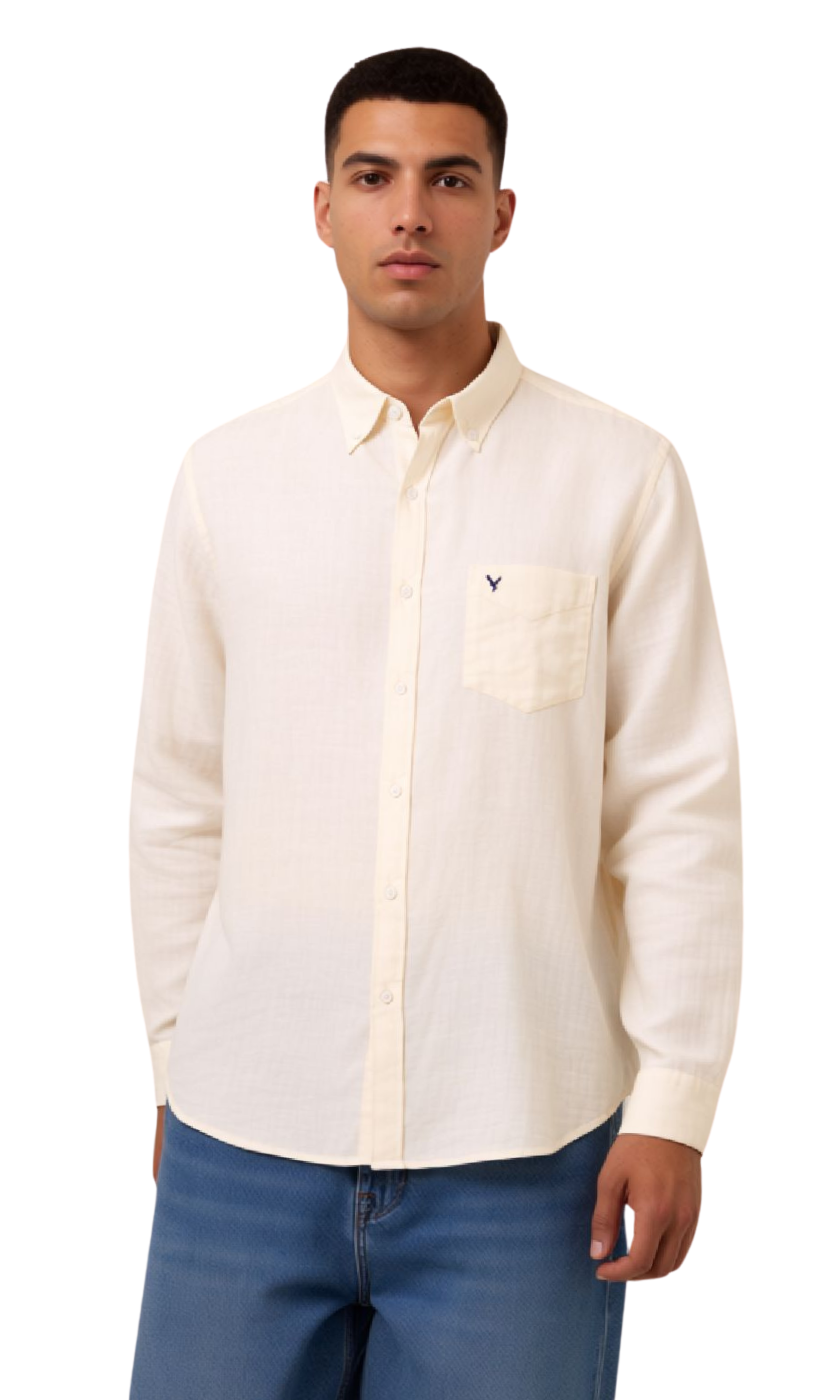 Men Regular Fit Linen Shirt A.E
