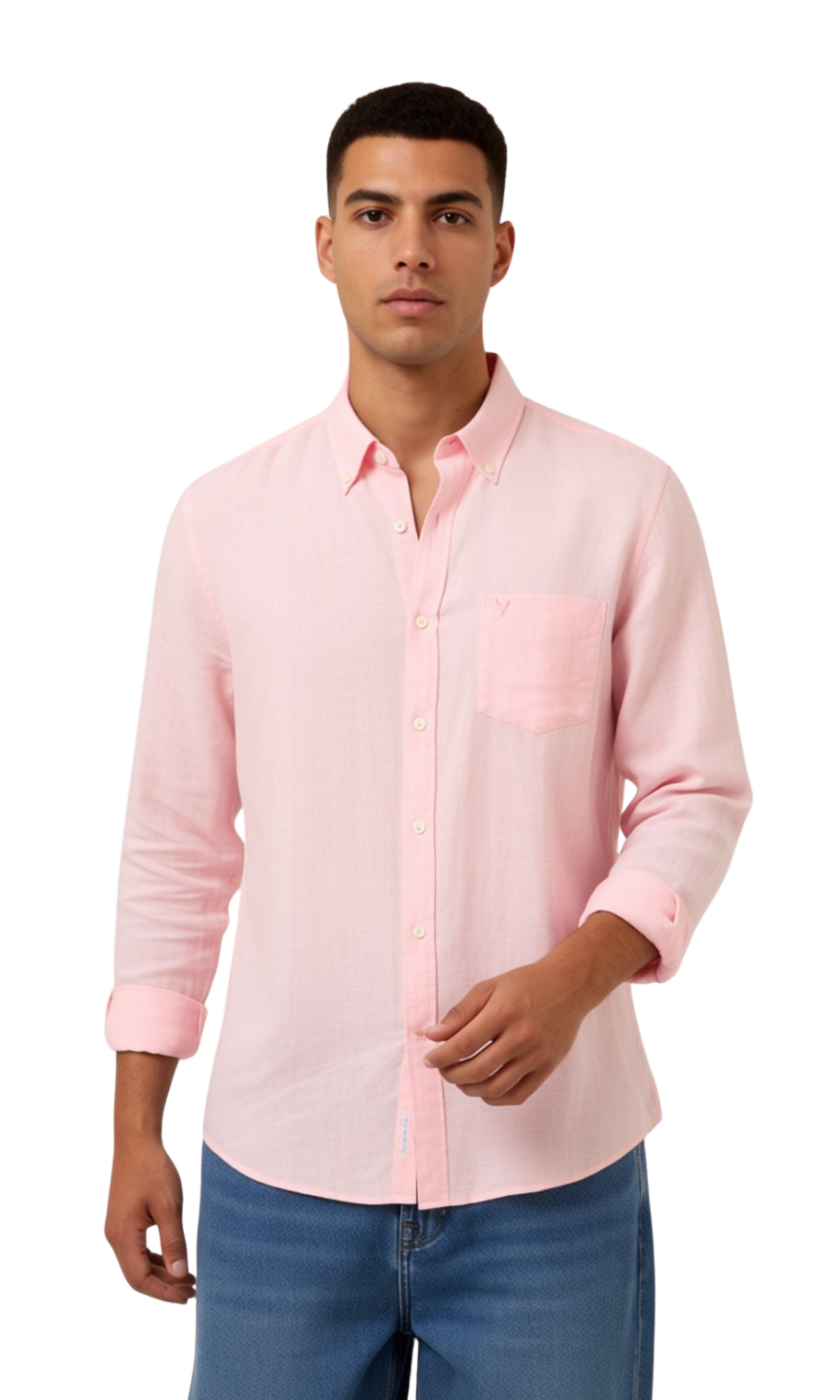 Men Regular Fit Linen Shirt A.E
