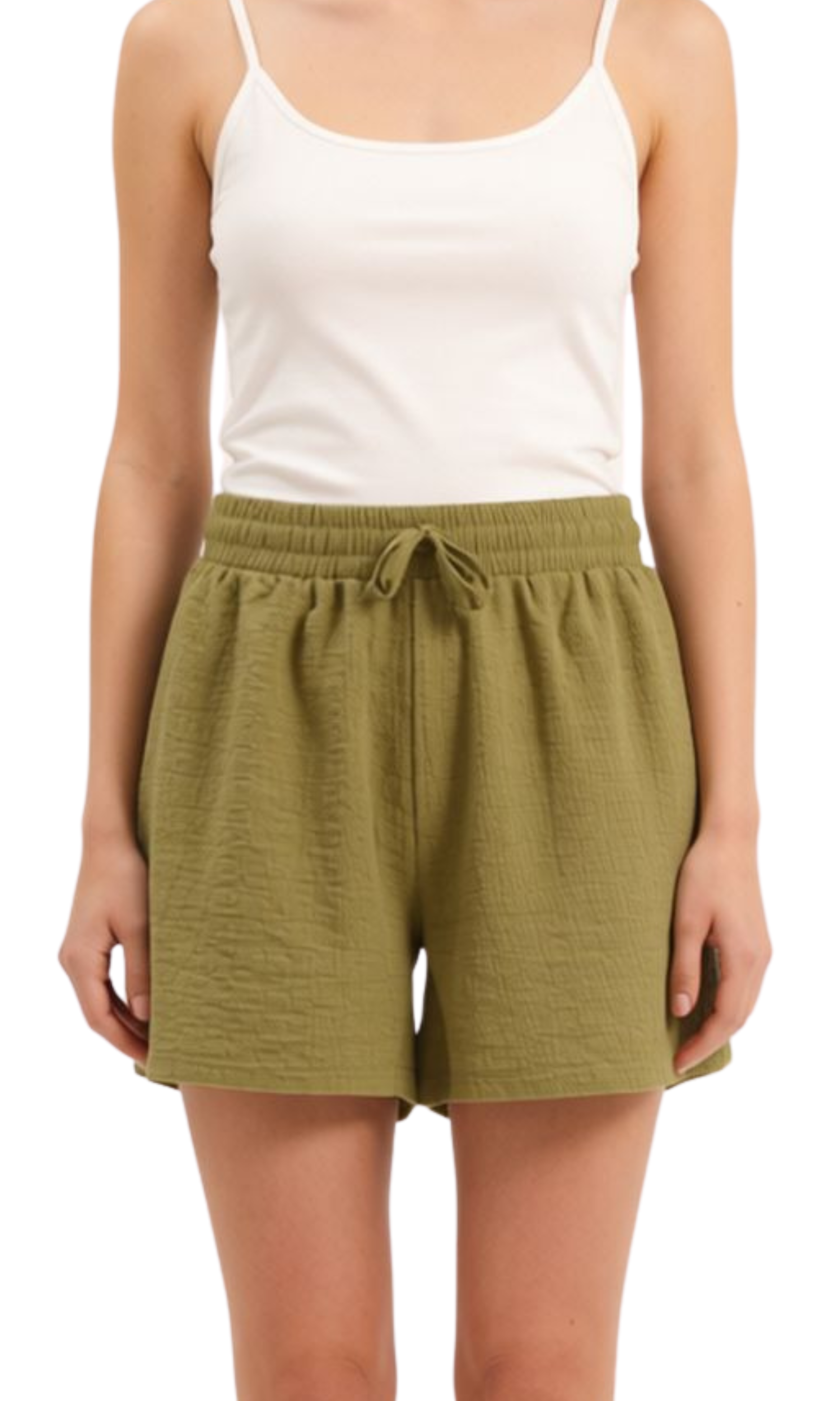Women Linen Loose-Fit Casual Shorts