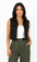 Women Sleeveless Crop Shirt Oversized