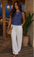 Women Sleeveless Crop Linen Tank Top