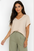 Women Linen Blend V Neck T-Shirt