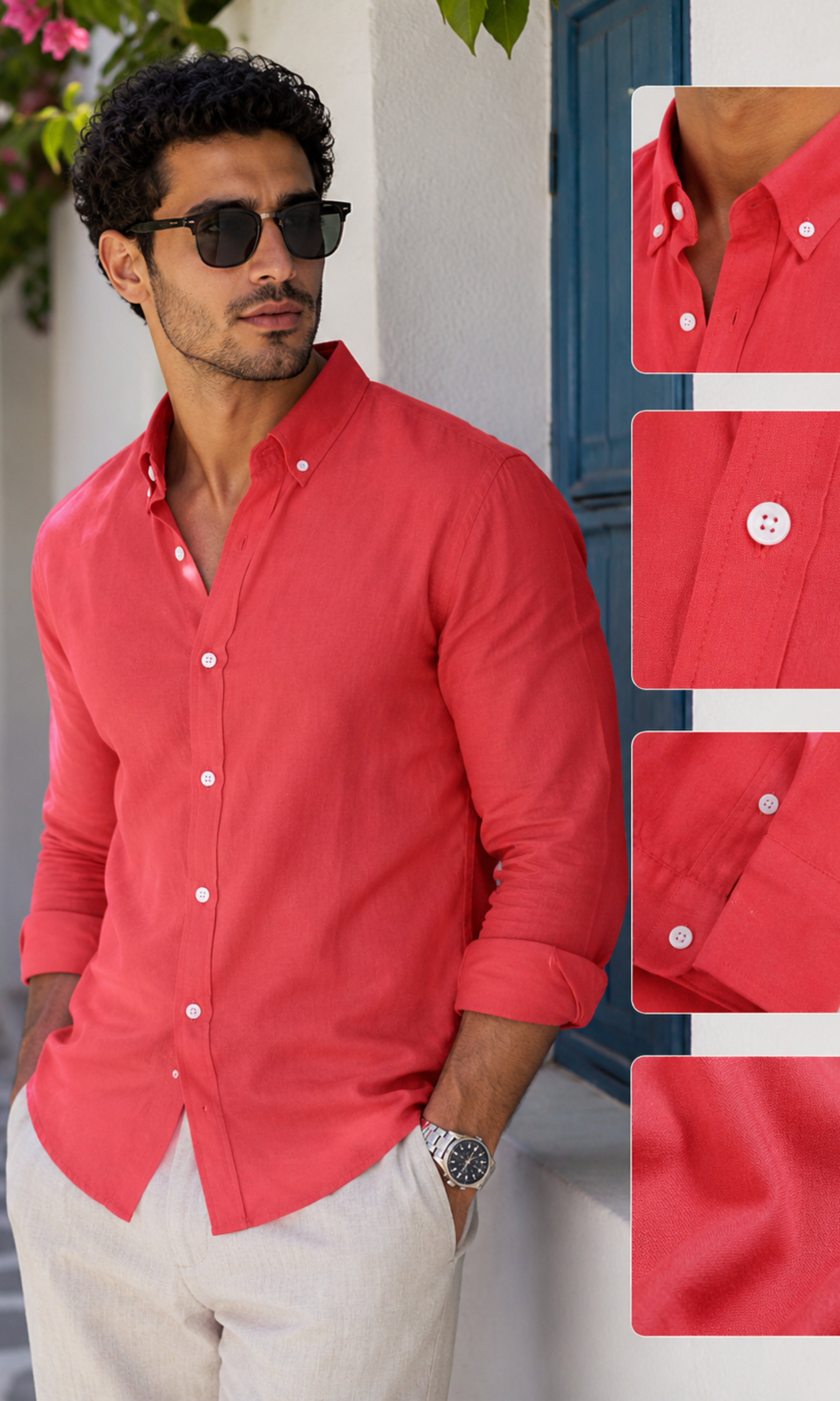 NUT - Men Slim Fit Linen Shirt