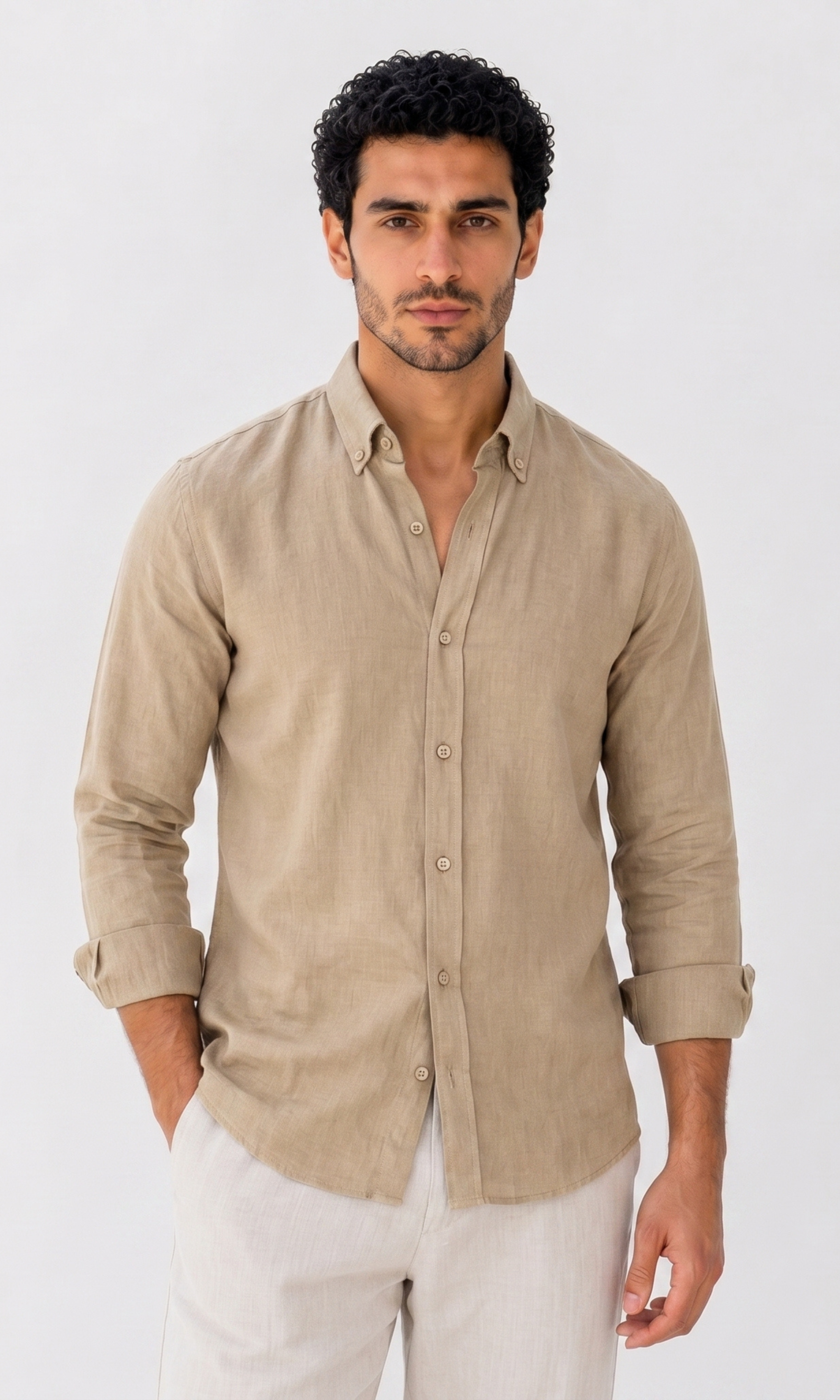 NUT - Men Slim Fit Linen Shirt
