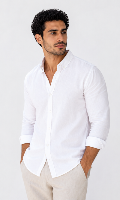 NUT - Men Slim Fit Linen Shirt