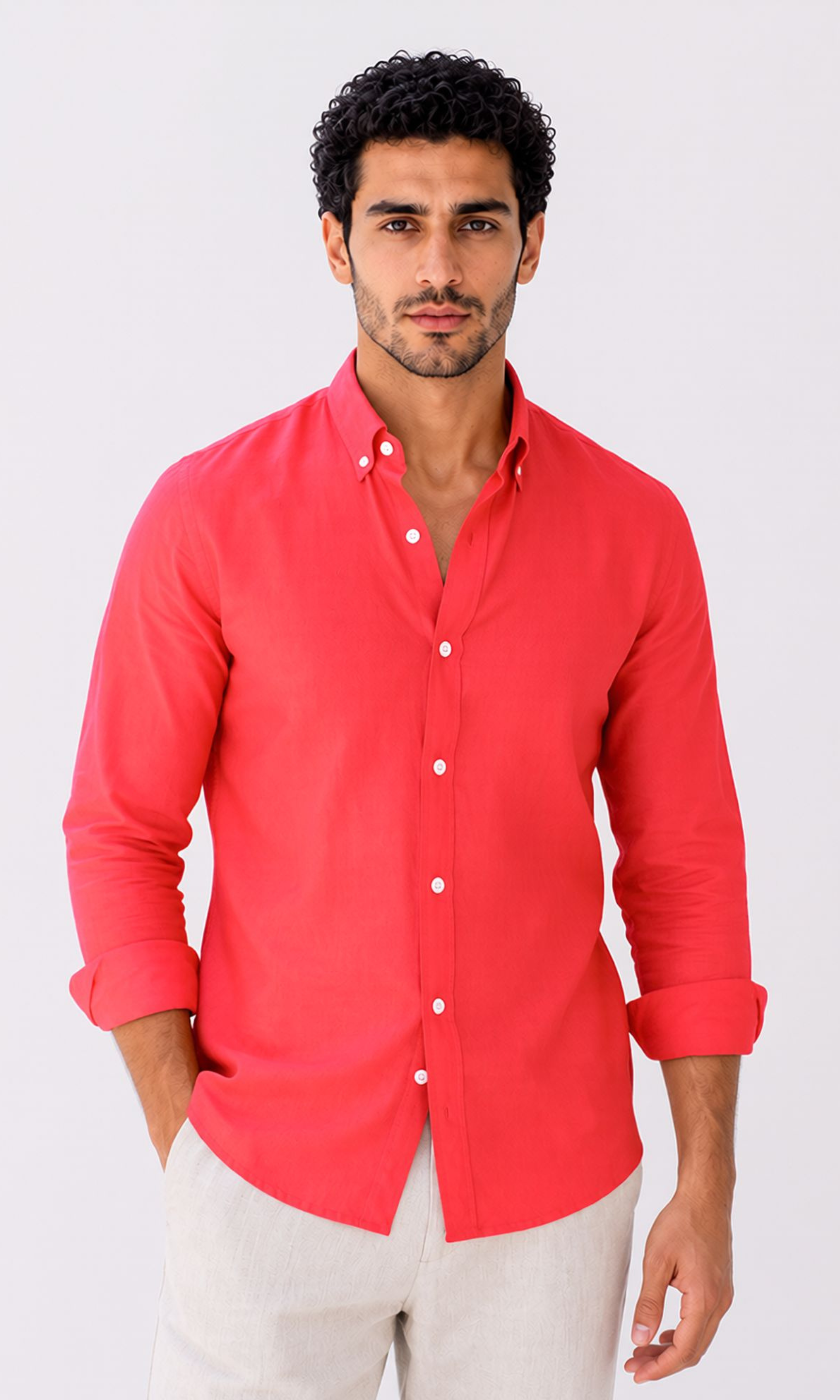 NUT - Men Slim Fit Linen Shirt