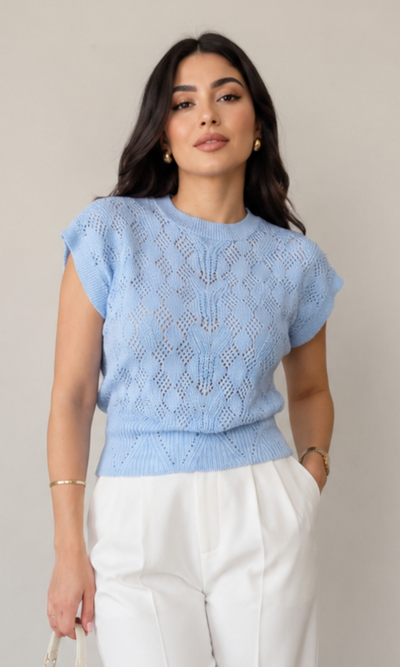 Women Sweater Vest Cable Knit Pattern