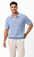 Men knitted Polo Shirt With A Textured Striped Pattern