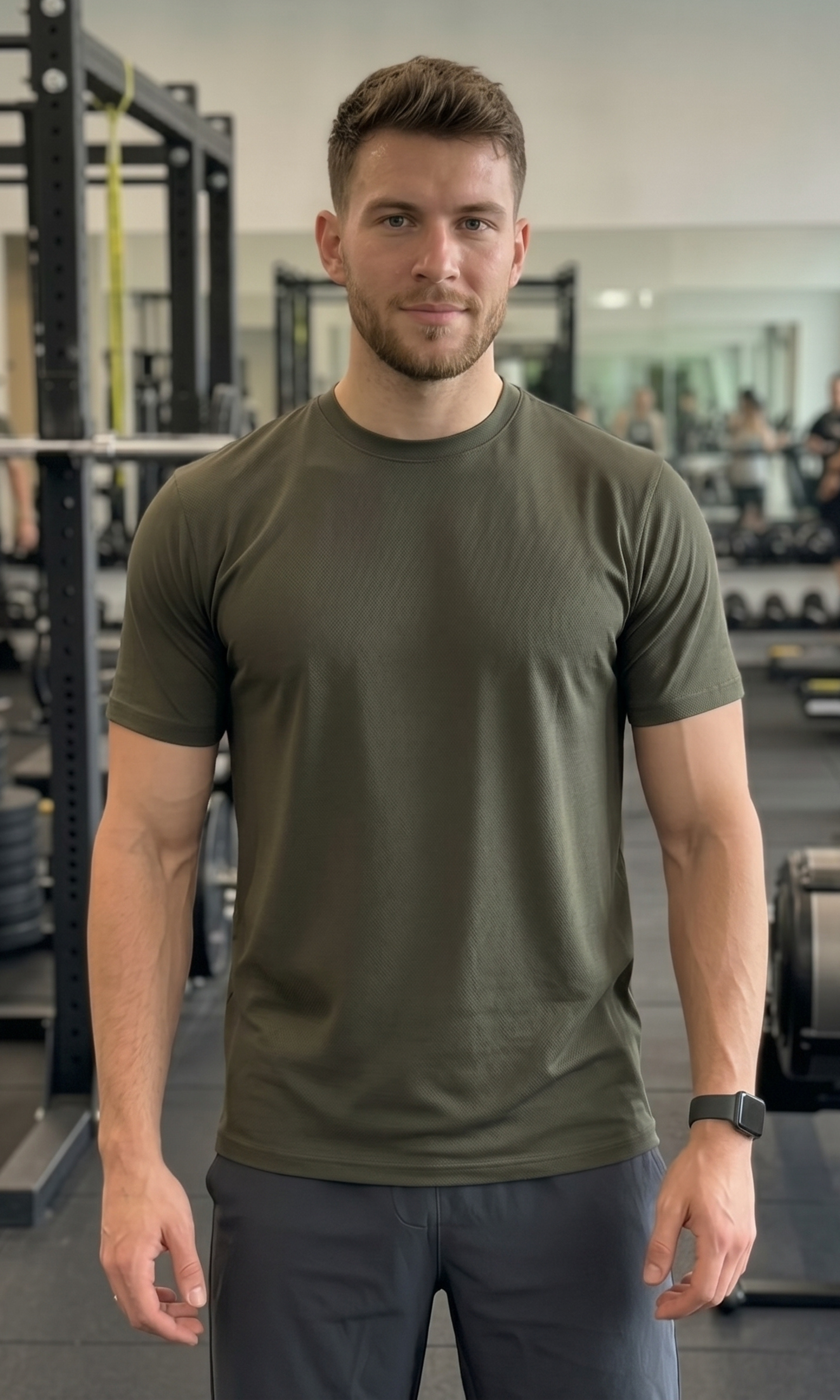 Men Slim-Fit Breathable T-Shirt - NUT