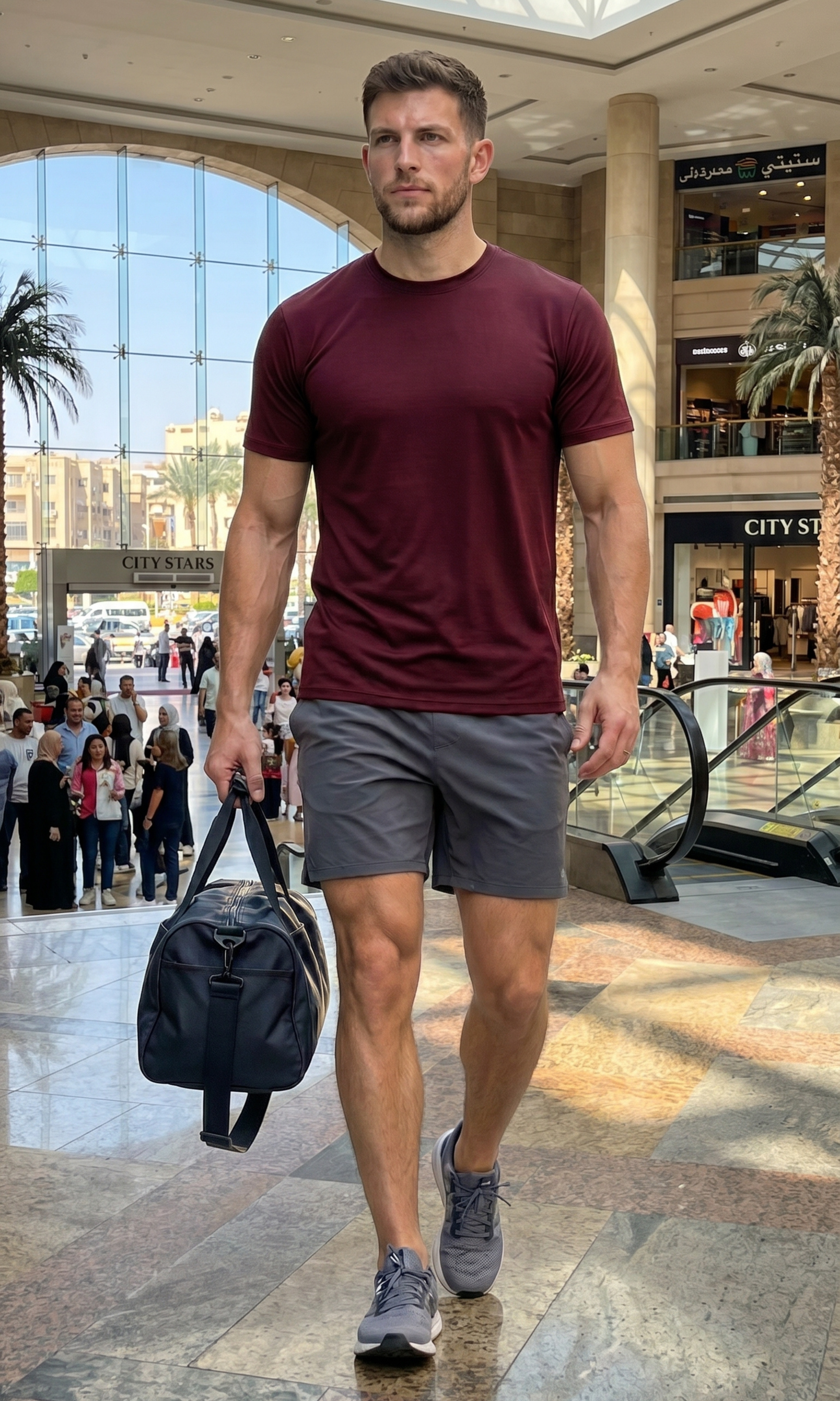 Men Slim-Fit Breathable T-Shirt - NUT