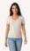 Women Striped Classic V-neck T-Shirt