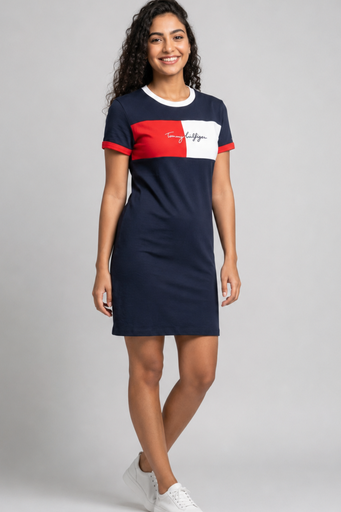 NEW-Women Short Sleeve T-Shirt Dress