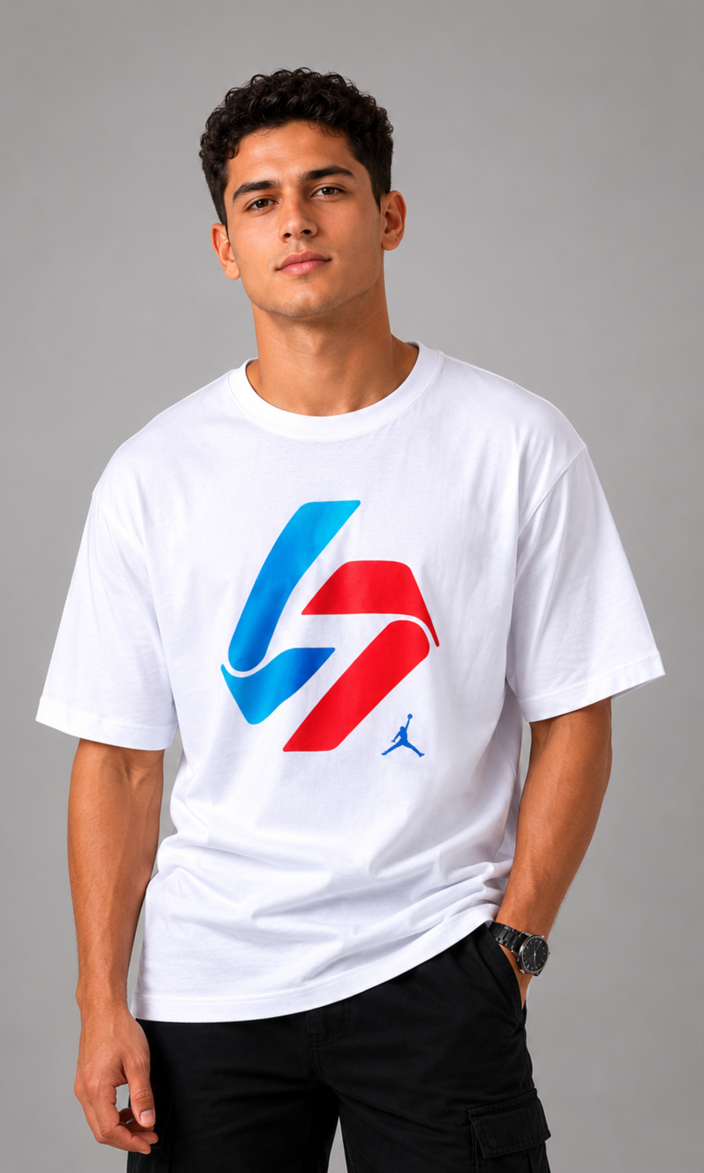 Men Geo-Color Abstract Tee