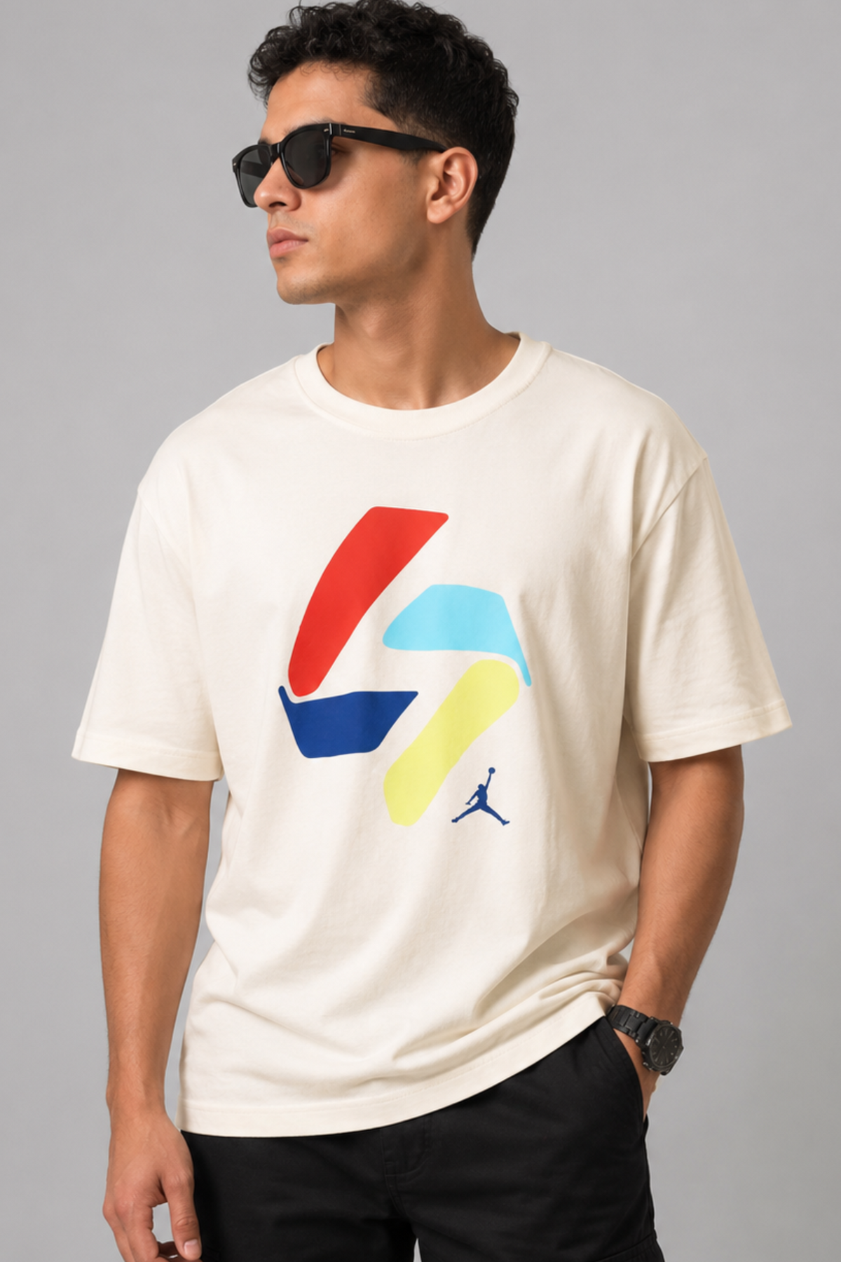 Men Geo-Color Abstract Tee