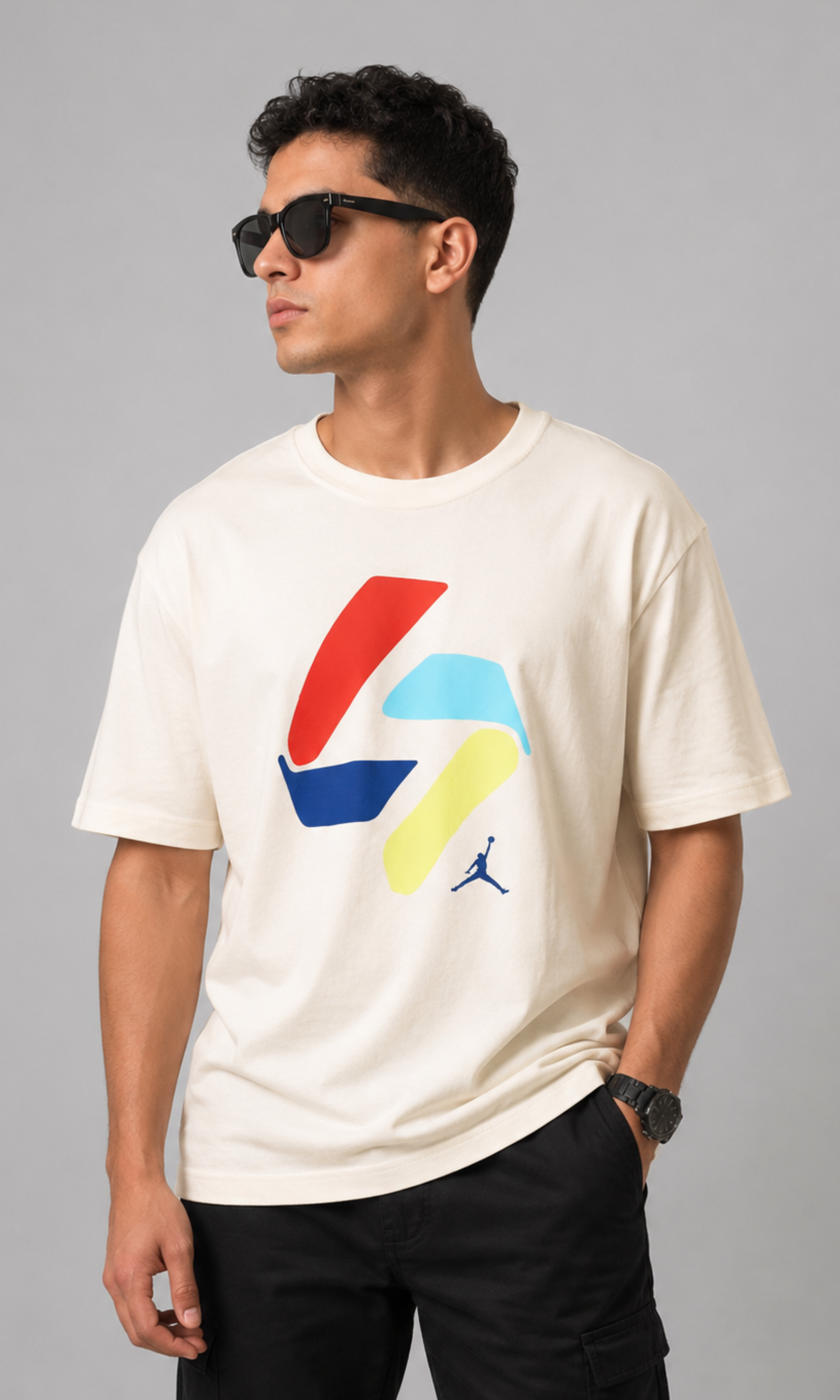 Men Geo-Color Abstract Tee