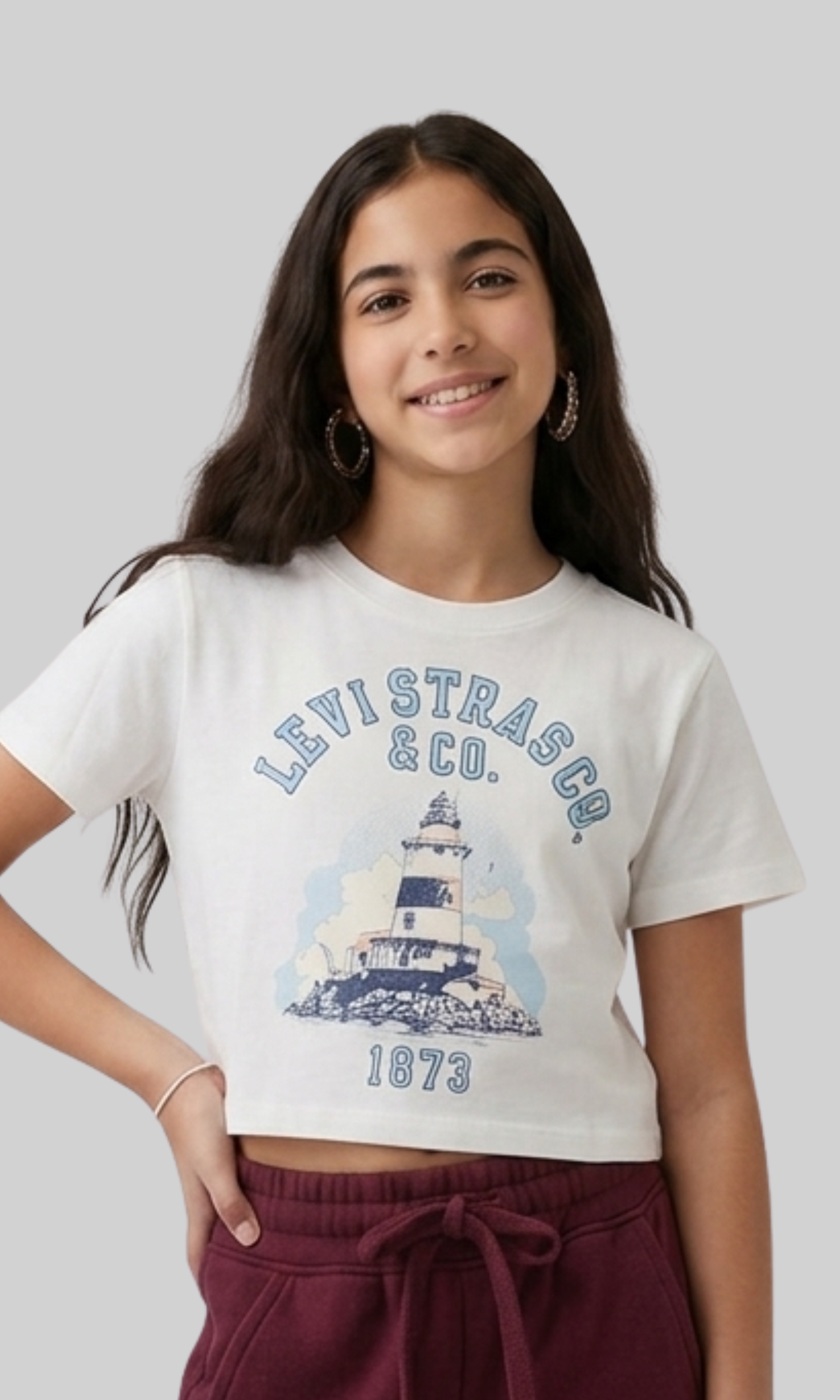 Kids Cropped T-Shirt (White)