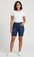 Women Elastic Waist Denim Shorts
