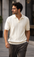 Men Textured Knit Regular Fit Polo