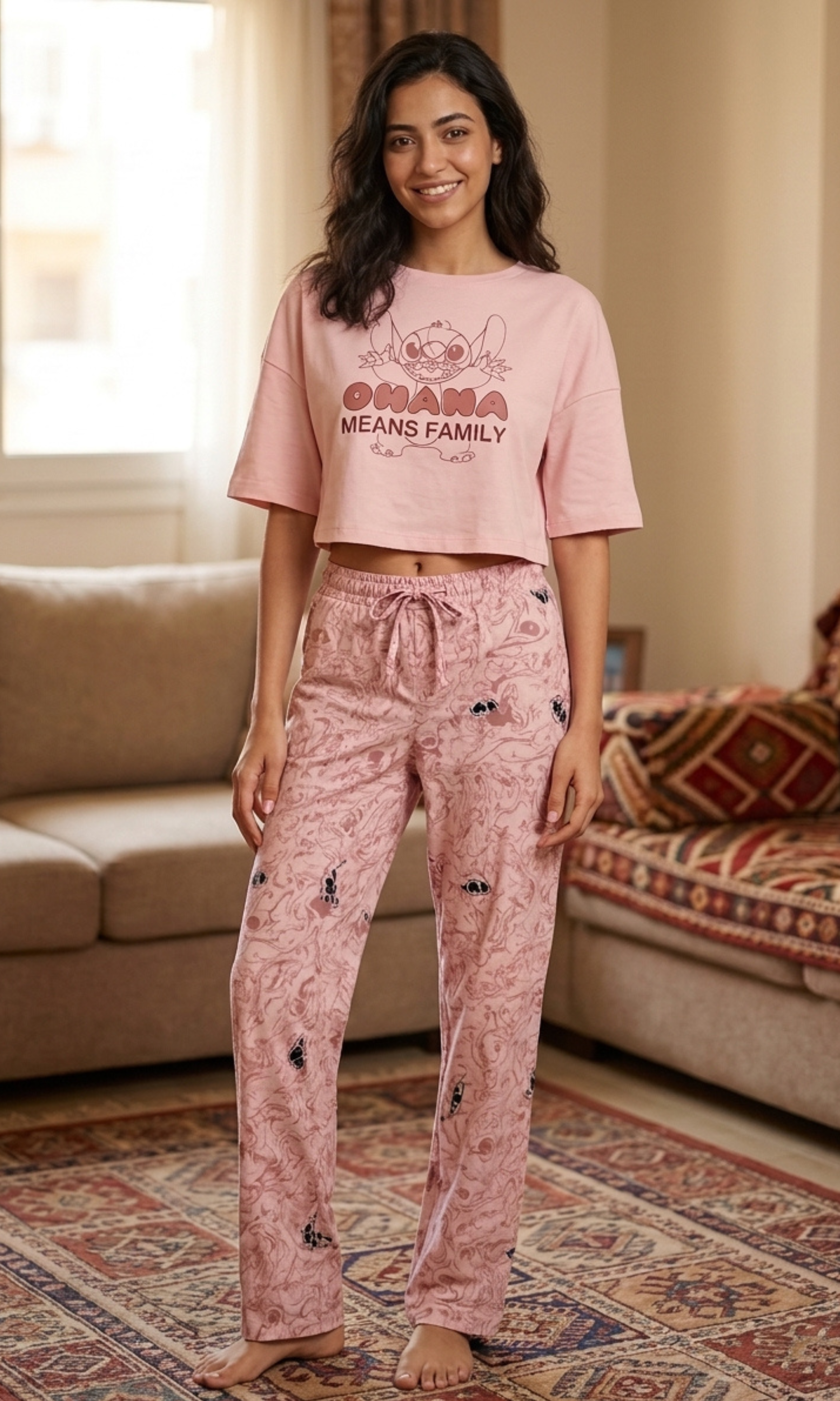 Women Stitch OHANA Pajamas Pants (Simon)