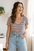 Women Striped Classic V-neck T-Shirt