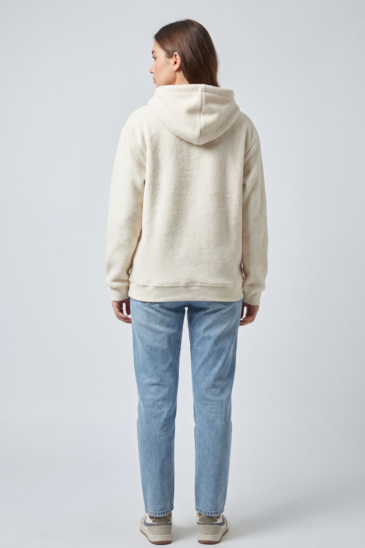 Women Teddy Fleece Hoodie – Regular Fit - kangaroo pocket