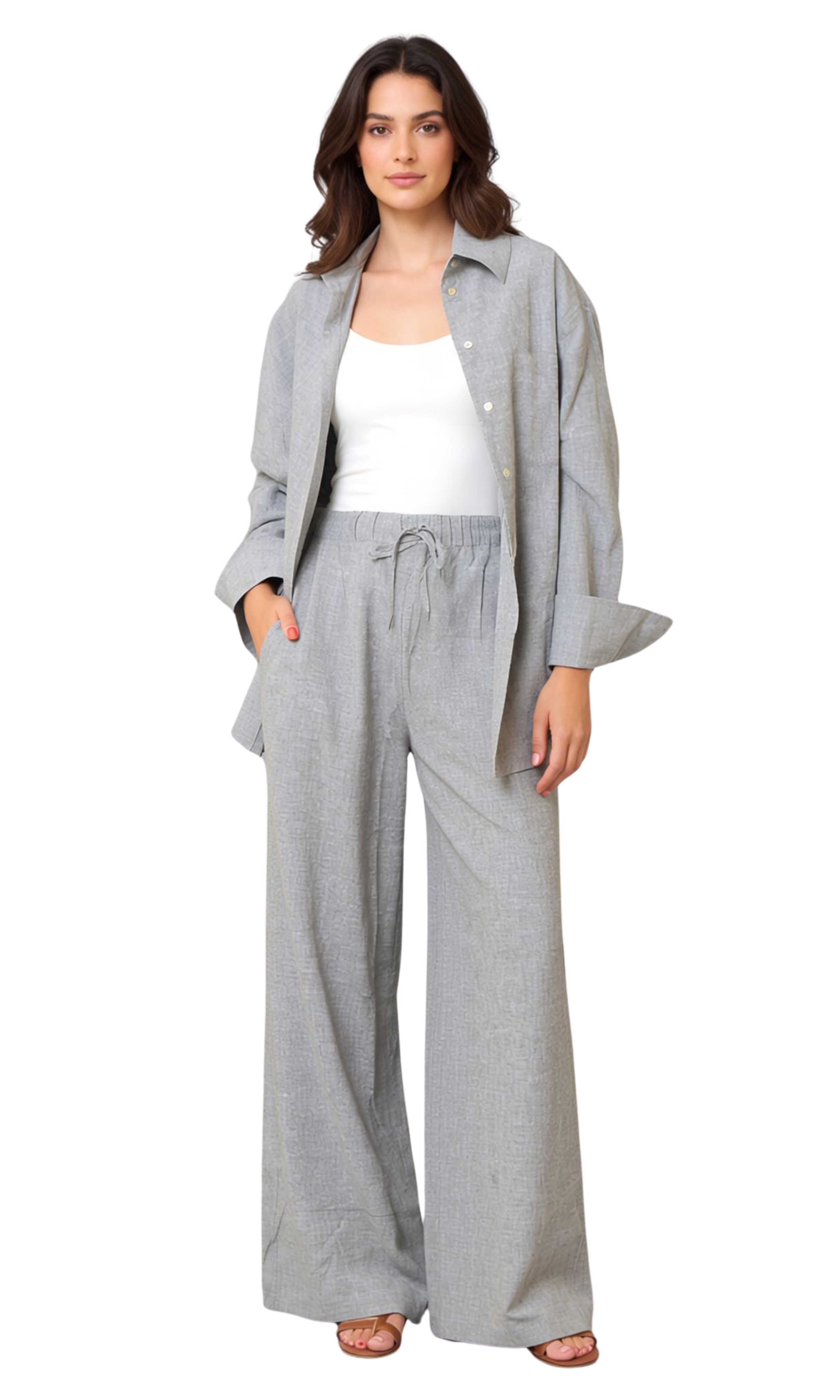 Women Linen Casual Set