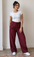 Women Relaxed Drawstring Wide Leg Pants (0602)