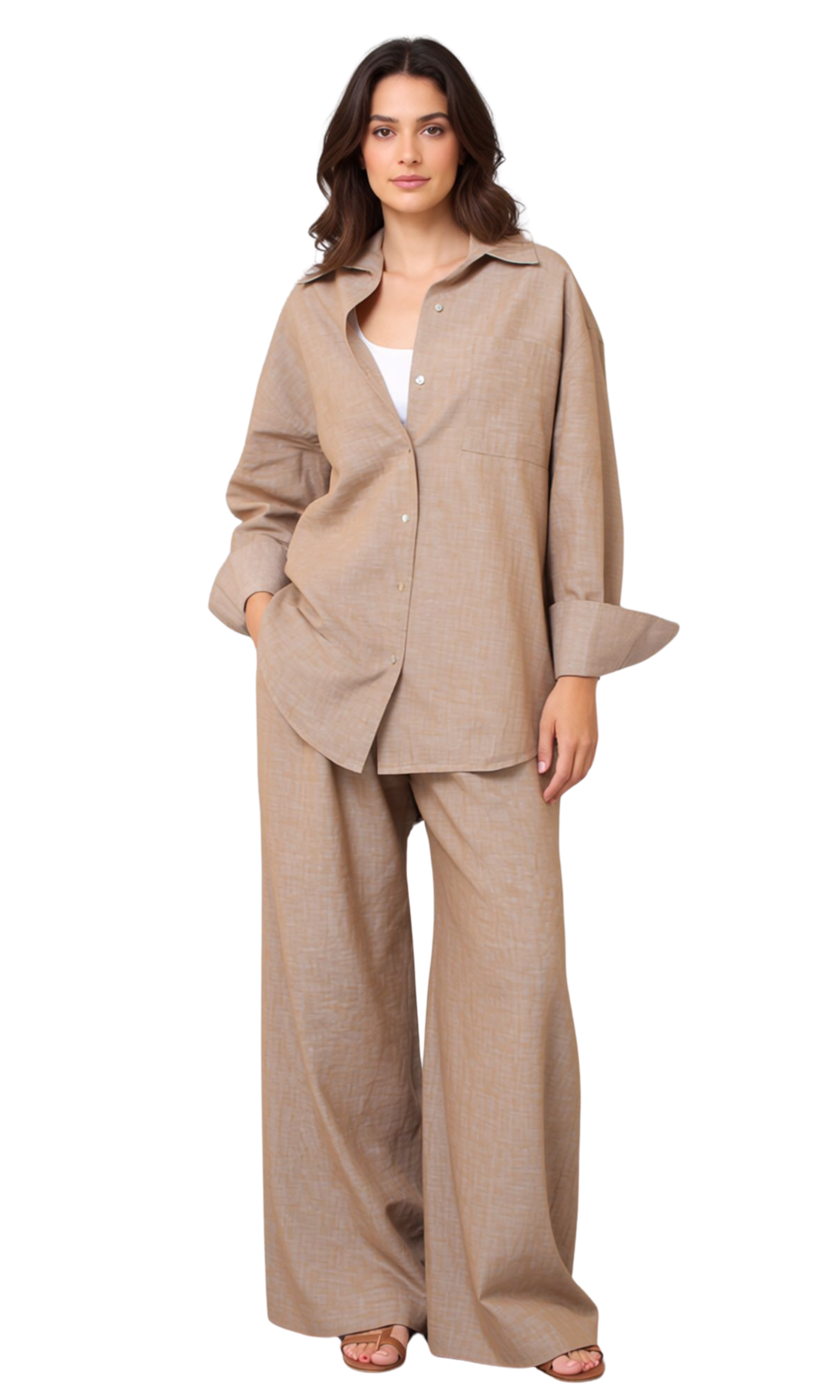Women Linen Casual Set