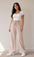 Women Linen Blend Wide Leg Pants (0605)