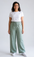 Women Linen Blend Wide Leg Pants (0605)