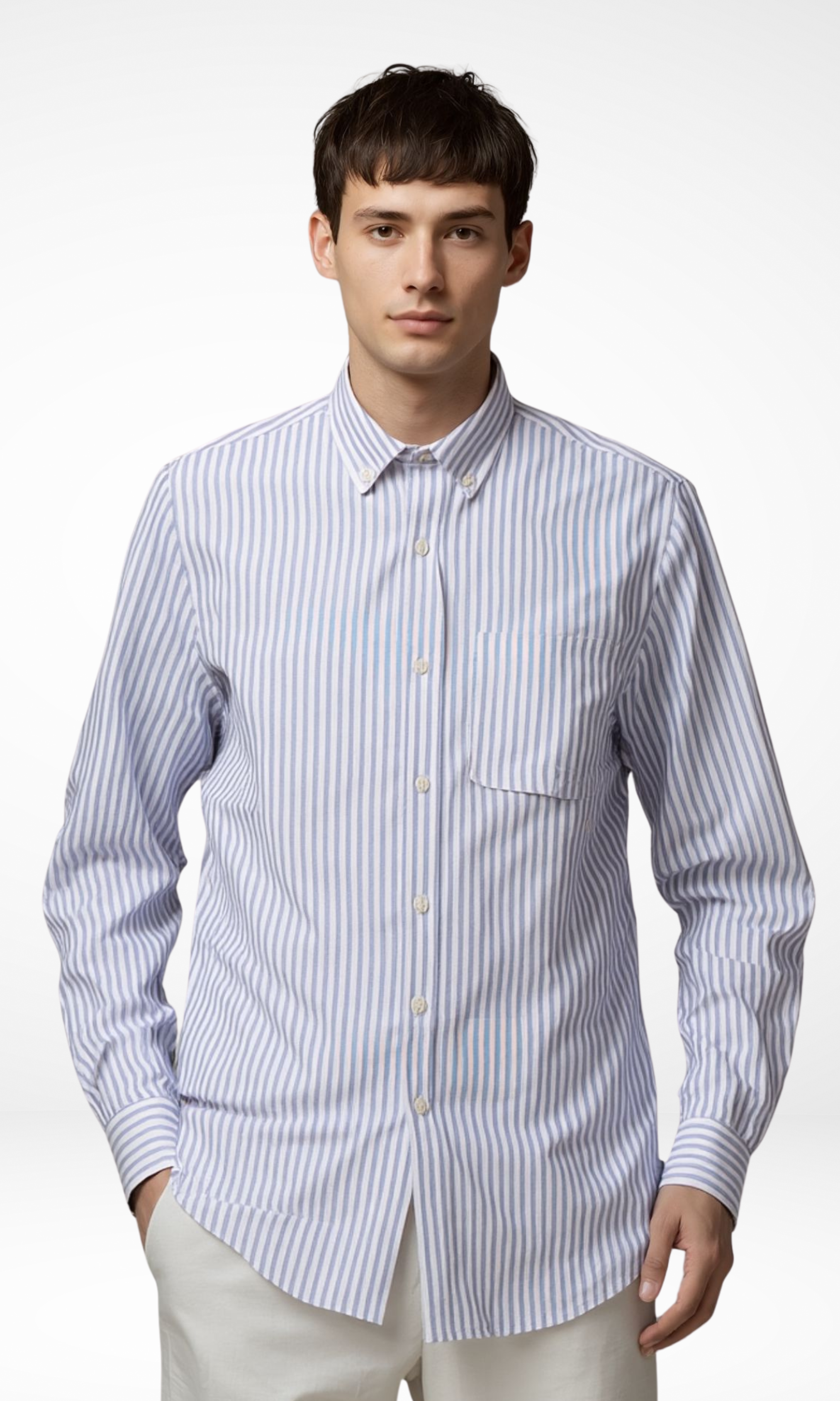 Men Regular Fit Striped Long Sleeves Shirt